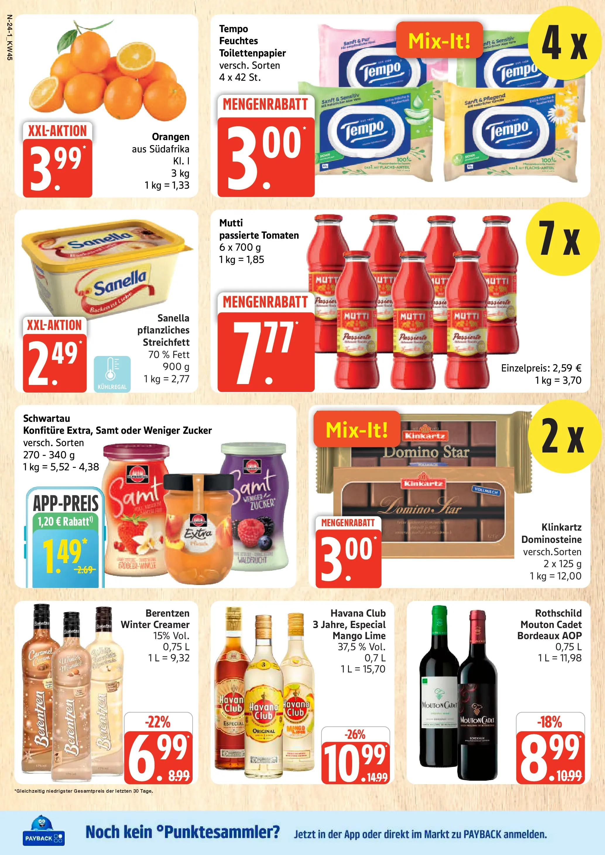 Marktkauf - Marktkauf: Wochenangebote (ab 02.11.2025) » Angebote online | Seite: 24 | Produkte: Zucker, Tempo, Sanella, Toilettenpapier