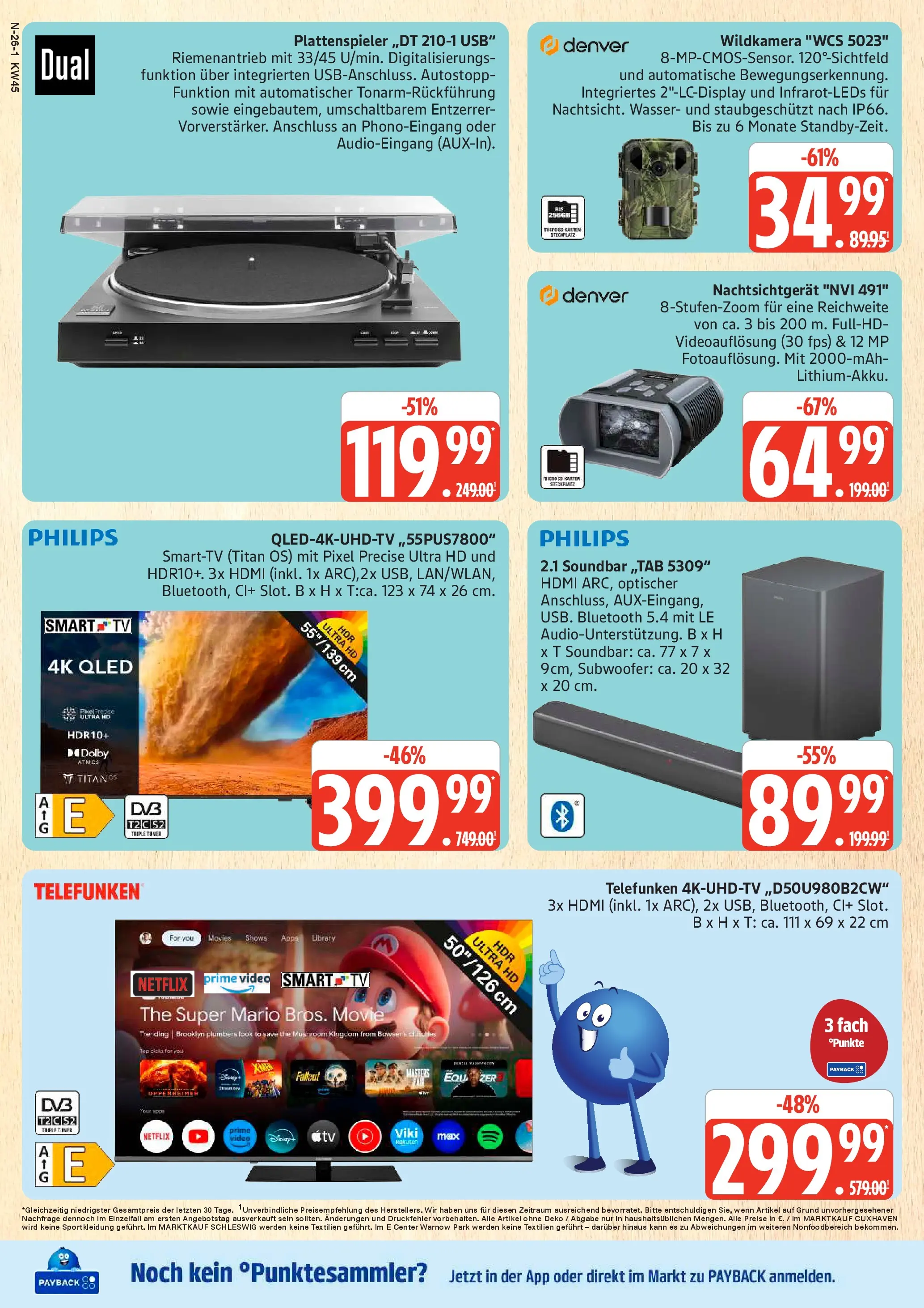 Marktkauf - Marktkauf: Wochenangebote (ab 02.11.2025) » Angebote online | Seite: 26 | Produkte: Philips, Soundbar, TV, Video