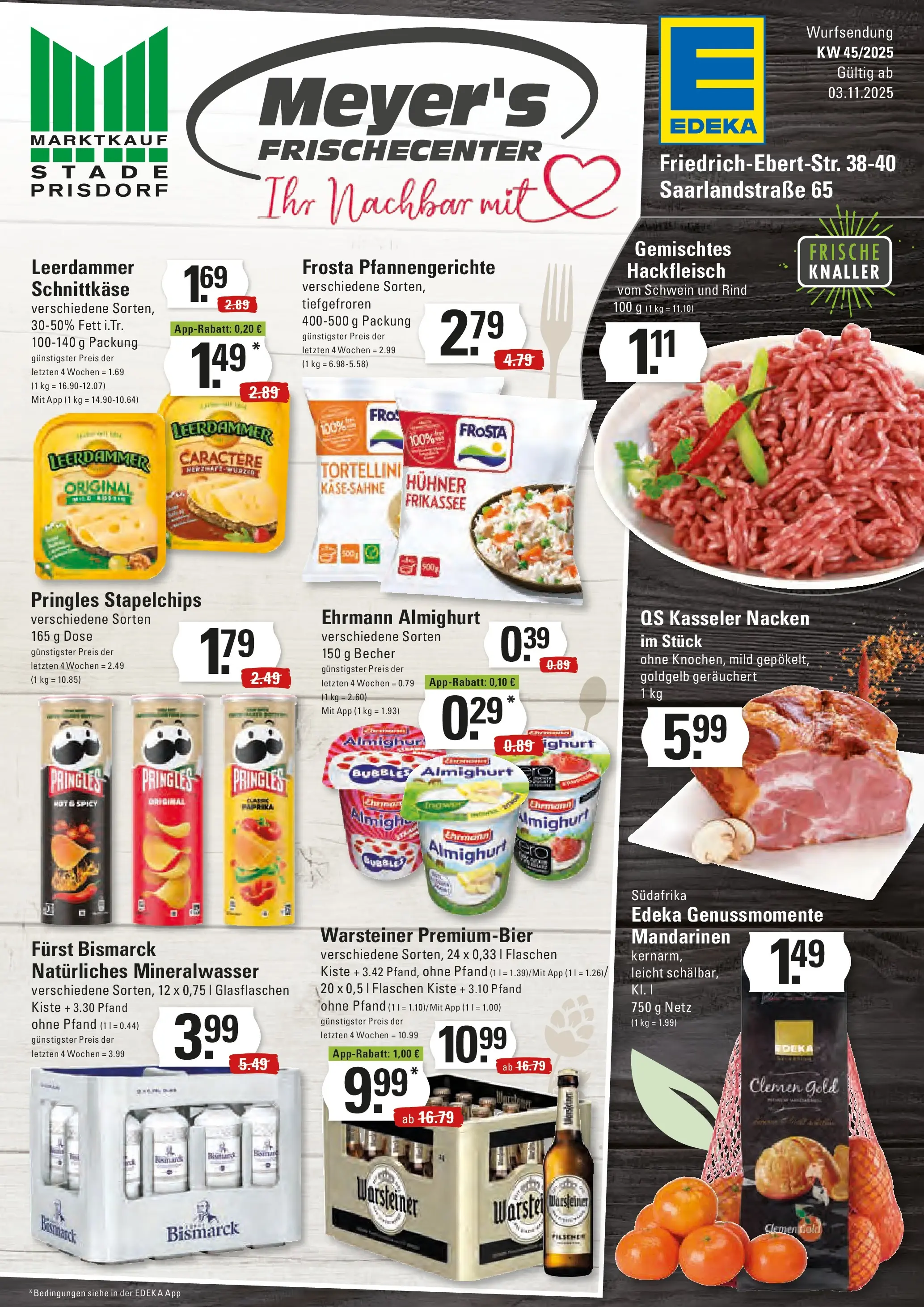 Marktkauf - Marktkauf: Wochenangebote (ab 02.11.2025) » Angebote online | Seite: 1 | Produkte: Frosta, Kasseler nacken, Warsteiner, Hackfleisch