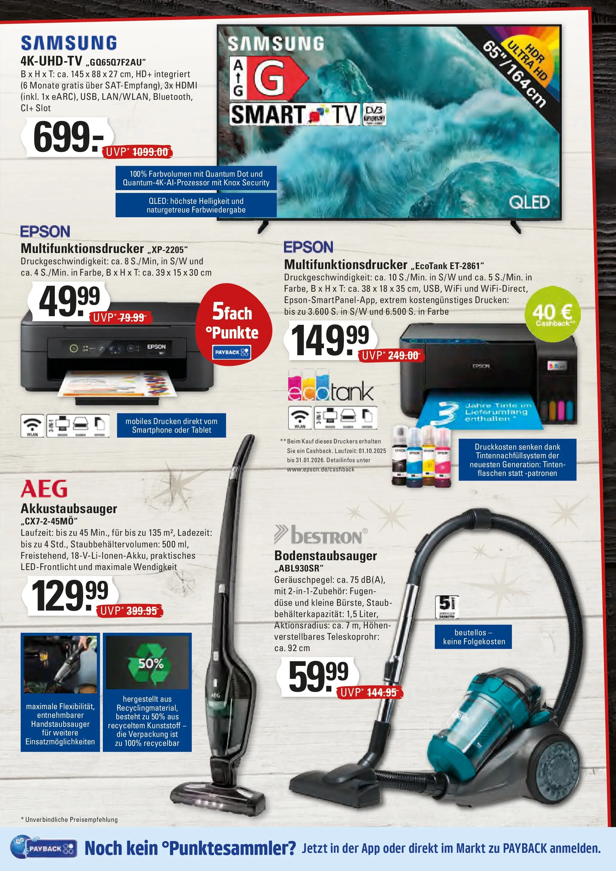 Marktkauf - Marktkauf: Wochenangebote (ab 02.11.2025) » Angebote online | Seite: 21 | Produkte: Epson, Samsung, Smart TV, TV