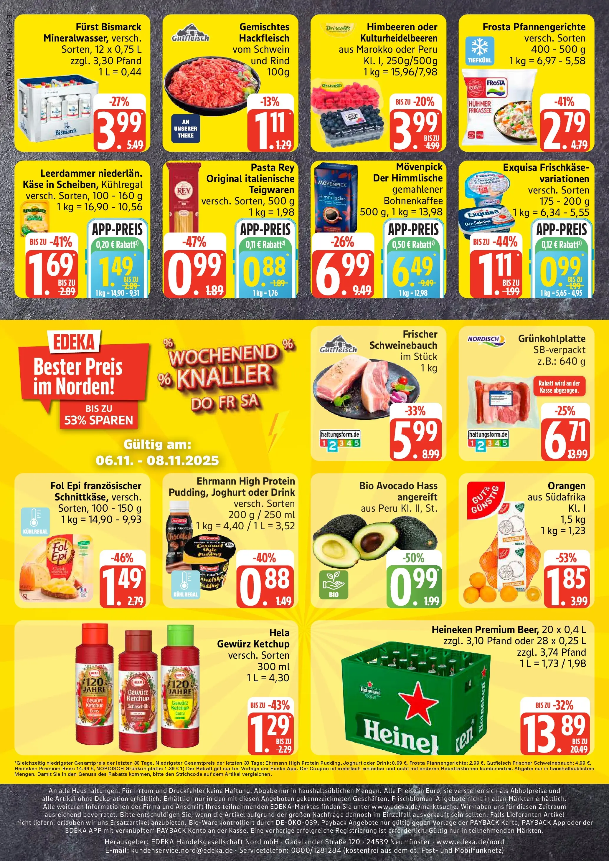 Edeka prospekt Hamburg	 (ab 02.11.2025) » Angebote Online | Seite: 24 | Produkte: Käse, Joghurt, Heineken, Pasta