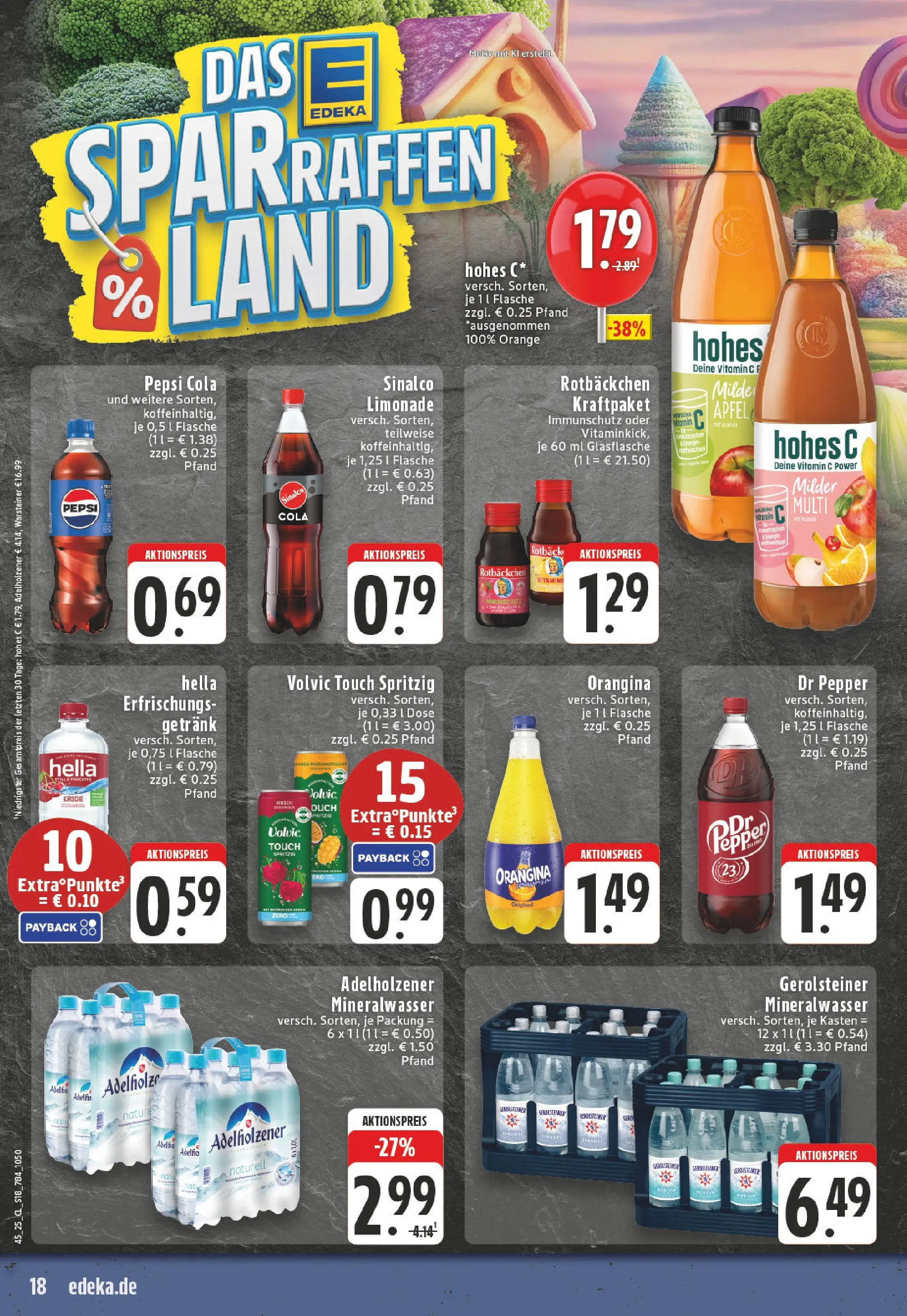 Edeka prospekt Alsdorf	 (ab 02.11.2025) » Angebote Online | Seite: 18 | Produkte: Adelholzener, Mineralwasser, Volvic, Gerolsteiner