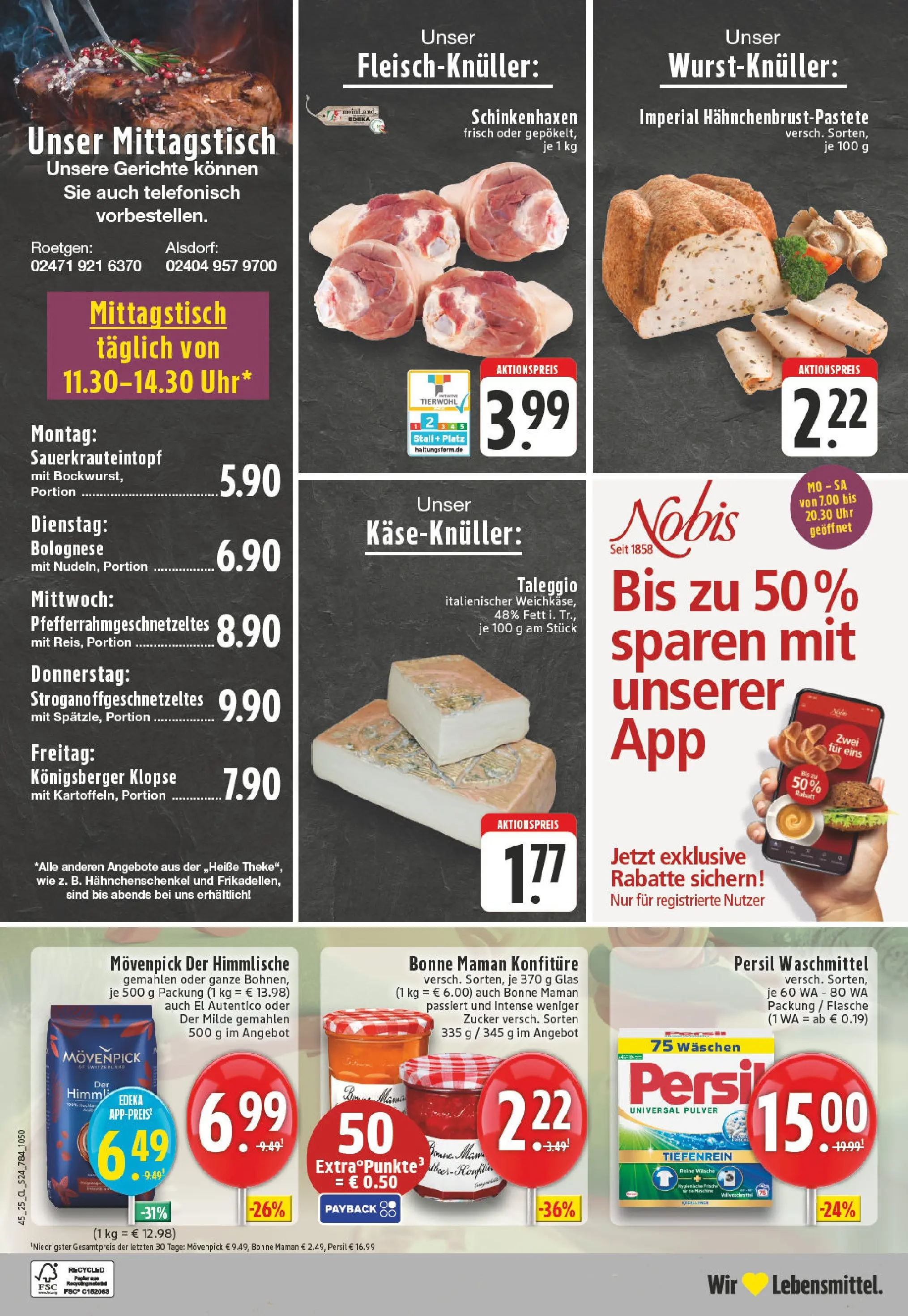 Edeka prospekt Alsdorf	 (ab 02.11.2025) » Angebote Online | Seite: 24 | Produkte: Bockwurst, Hahnchenschenkel, Zucker, Uhr
