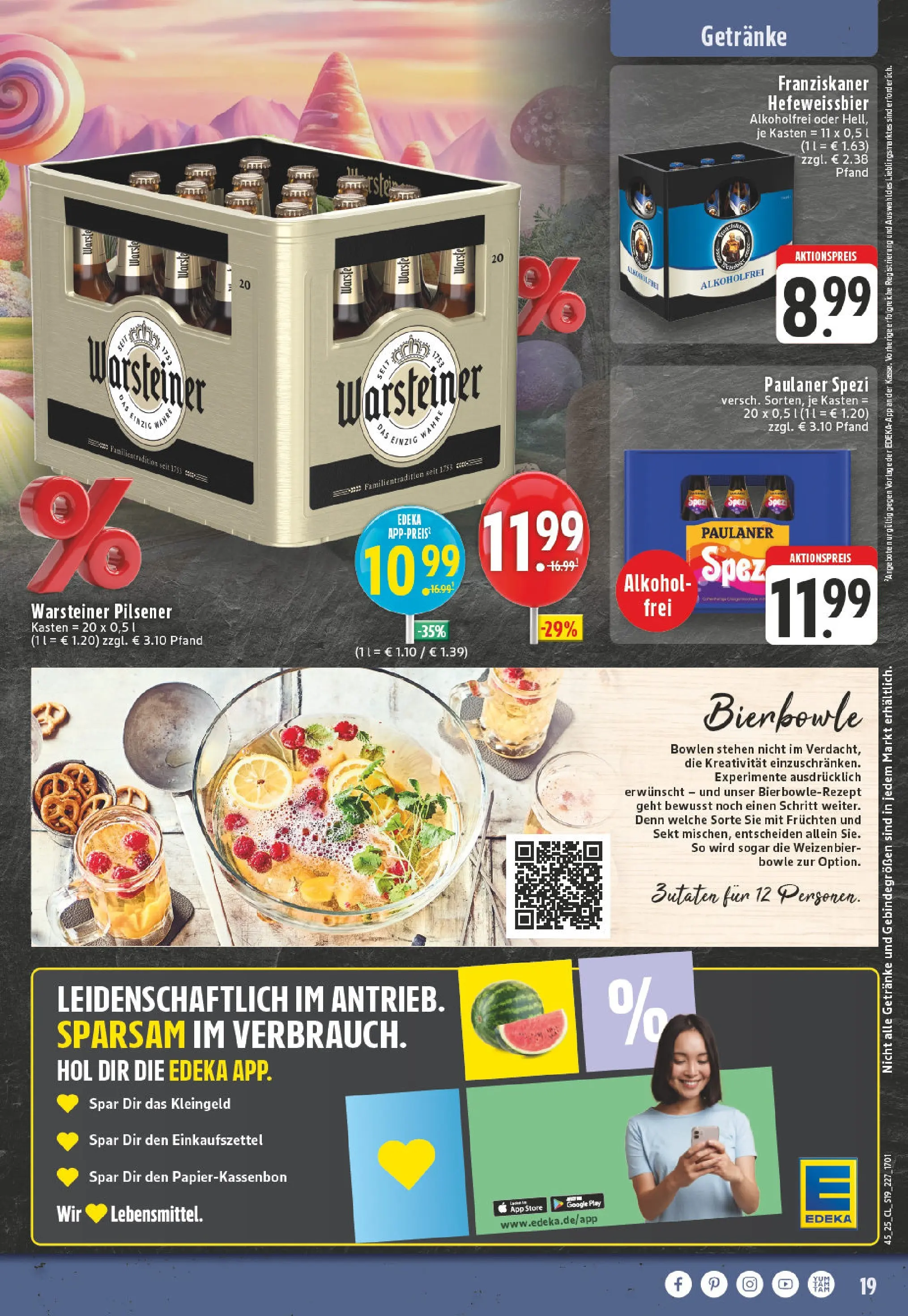 Edeka prospekt Leichlingen-Witzhelden	 (ab 02.11.2025) » Angebote Online | Seite: 19 | Produkte: Franziskaner, Paulaner spezi, Sekt, Warsteiner