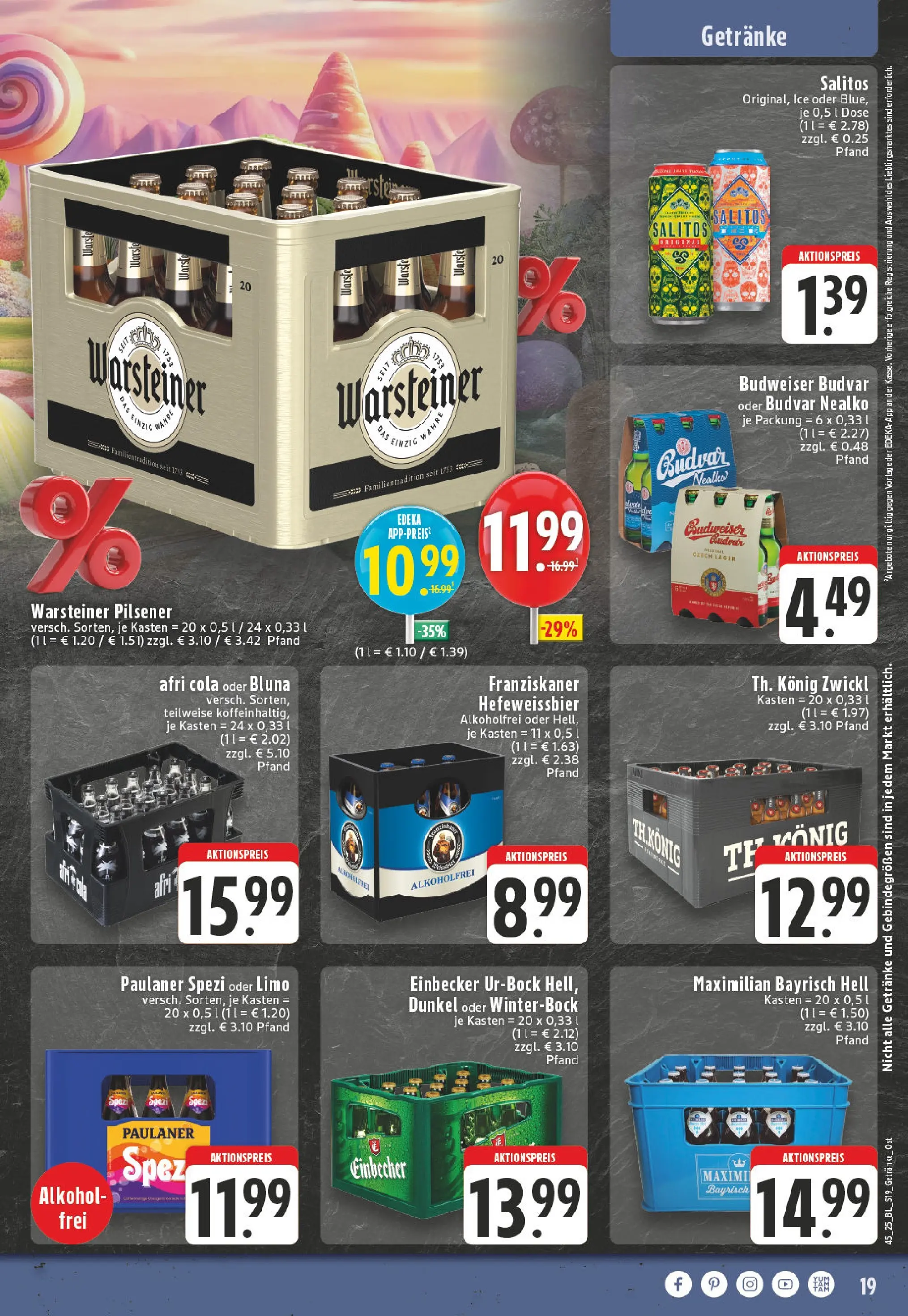 Edeka prospekt Lemgo	 (ab 02.11.2025) » Angebote Online | Seite: 19 | Produkte: Franziskaner, Cola, Paulaner spezi, Paulaner