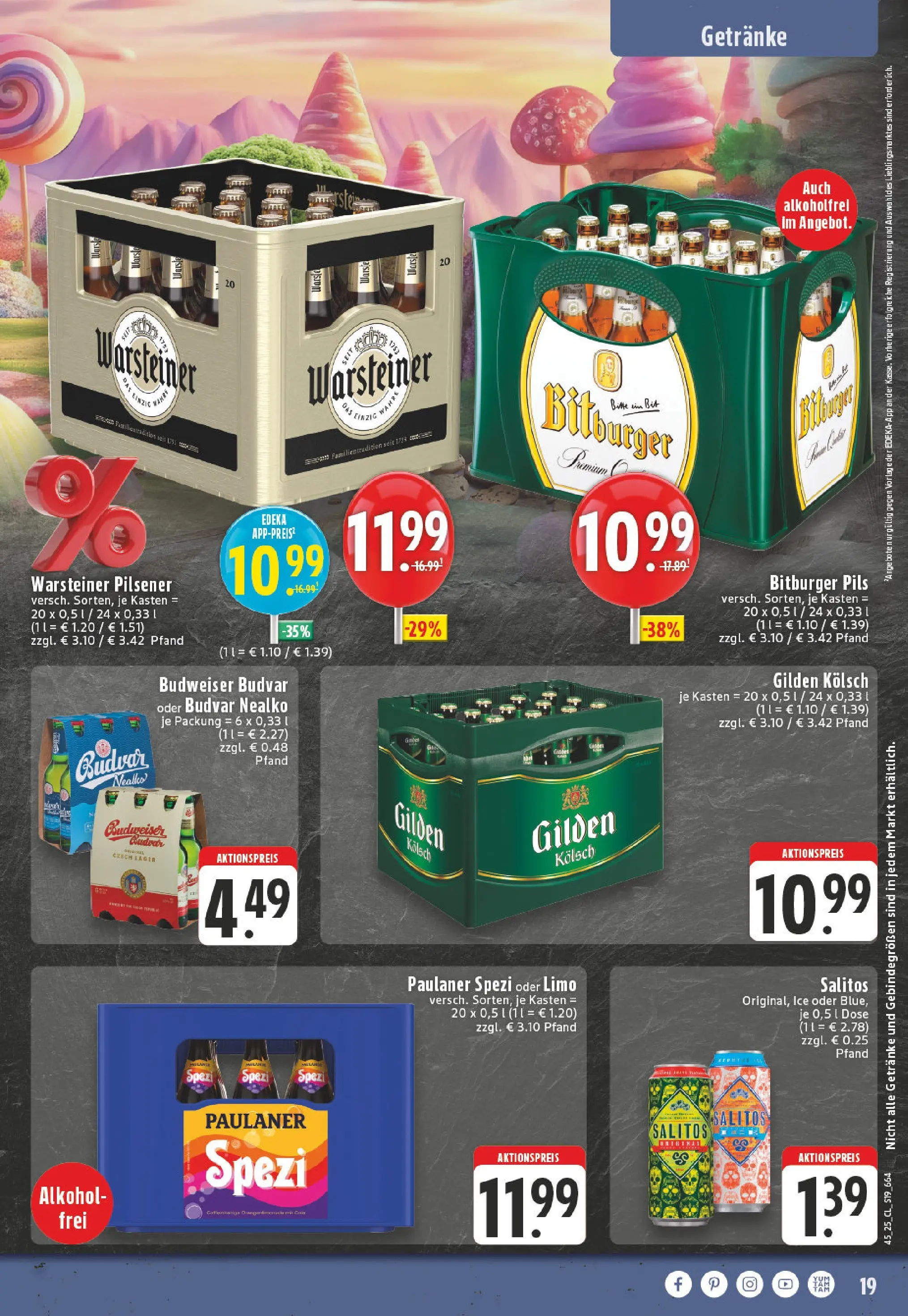 Edeka prospekt Hennef - Uckerath	 (ab 02.11.2025) » Angebote Online | Seite: 19 | Produkte: Paulaner spezi, Warsteiner, Budweiser, Paulaner