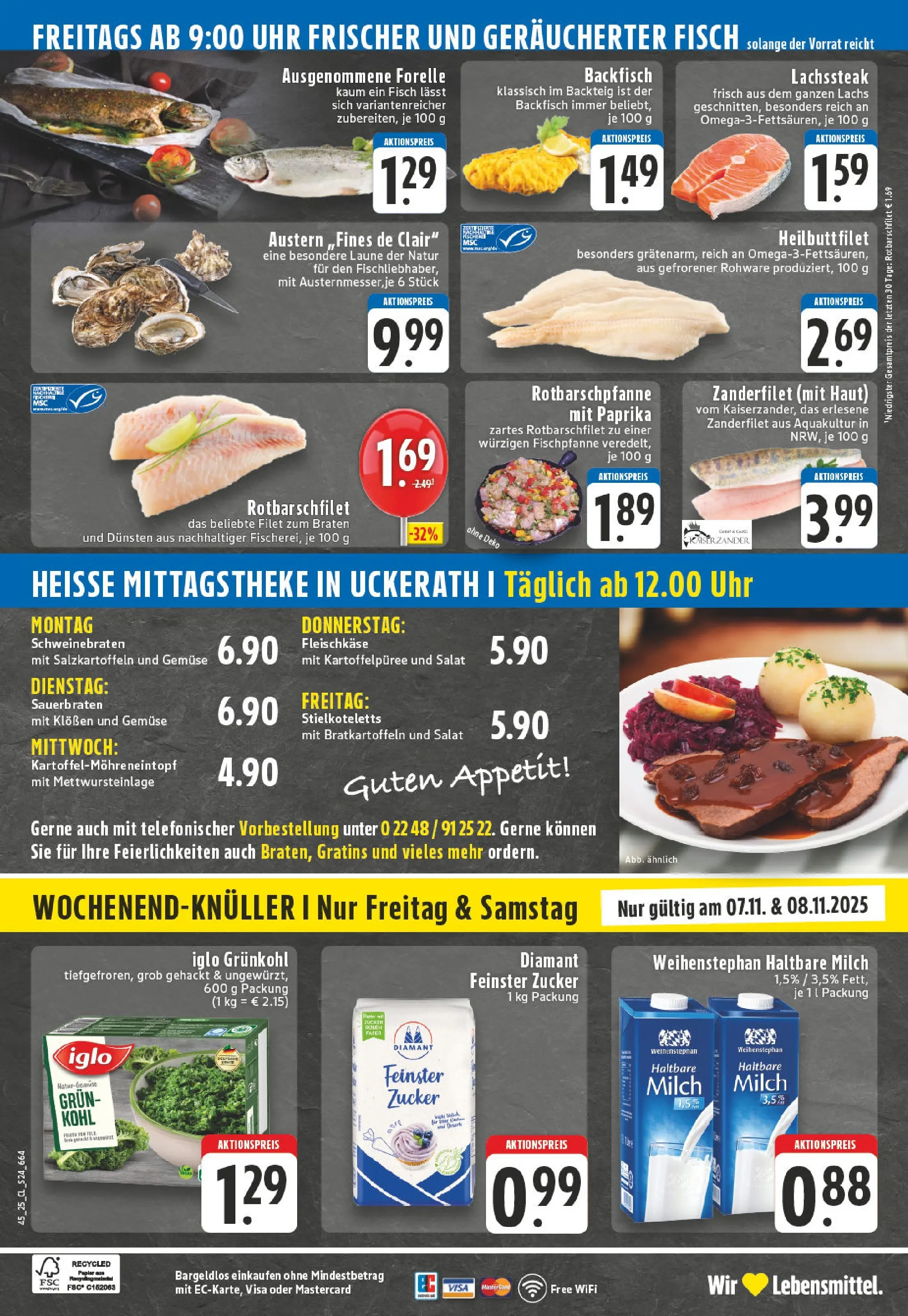 Edeka prospekt Hennef - Uckerath	 (ab 02.11.2025) » Angebote Online | Seite: 24 | Produkte: Iglo, Haltbare milch, Fisch, Salat