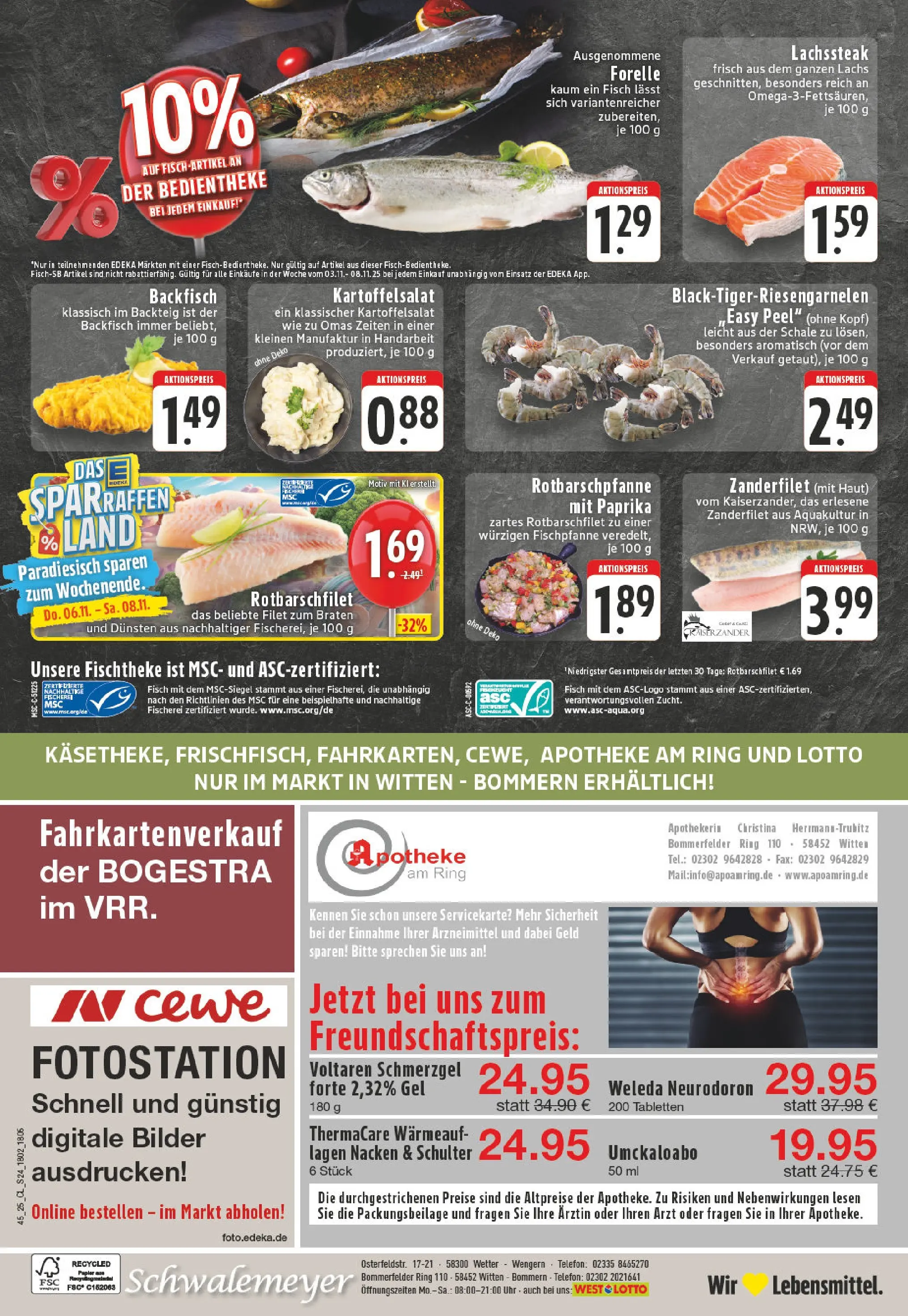Edeka prospekt Witten-Bommern	 (ab 02.11.2025) » Angebote Online | Seite: 24 | Produkte: Fisch, Lachs, Paprika, Uhr