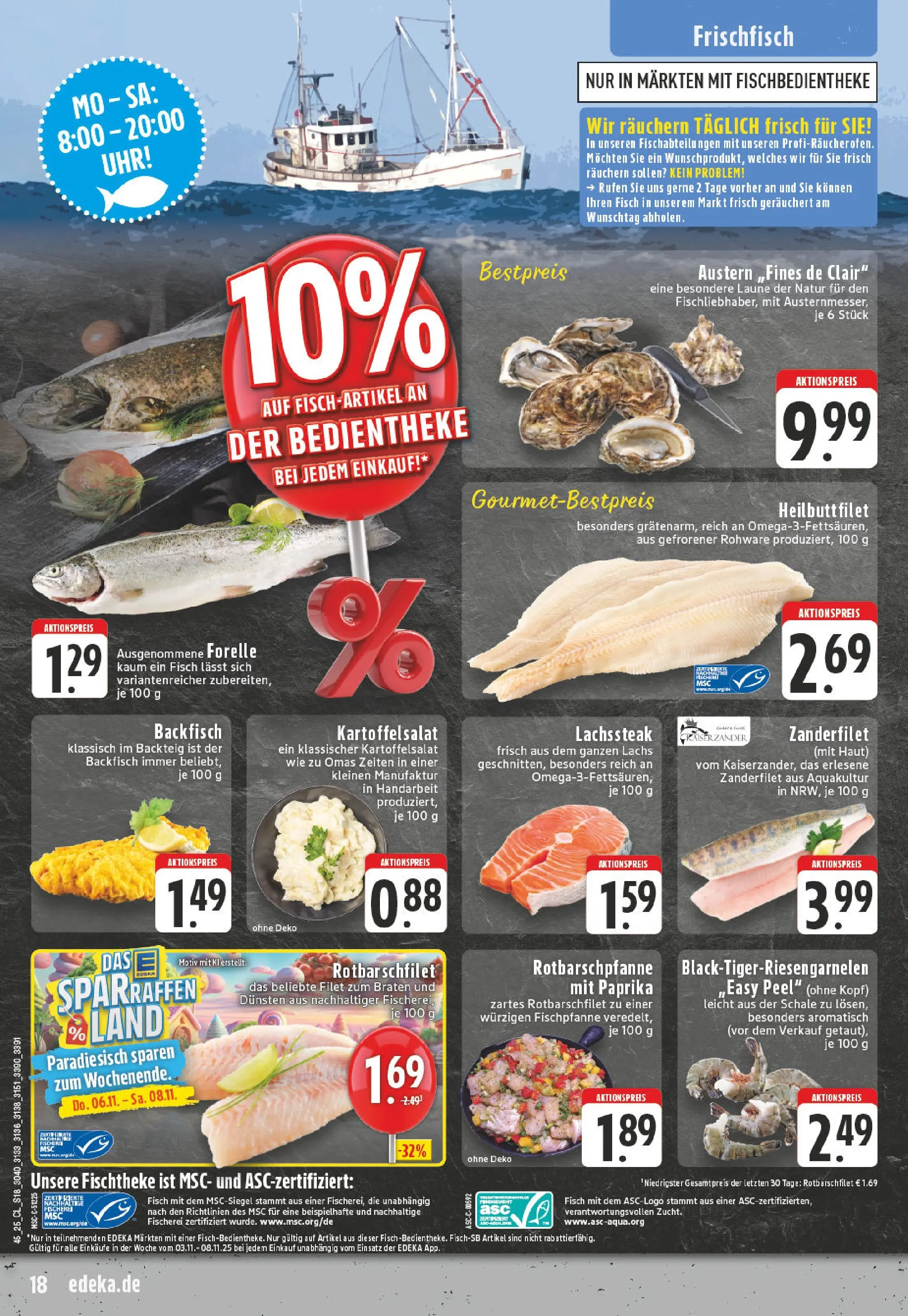 Edeka prospekt Kevelaer	 (ab 02.11.2025) » Angebote Online | Seite: 18 | Produkte: Fisch, Paprika, Steak, Uhr