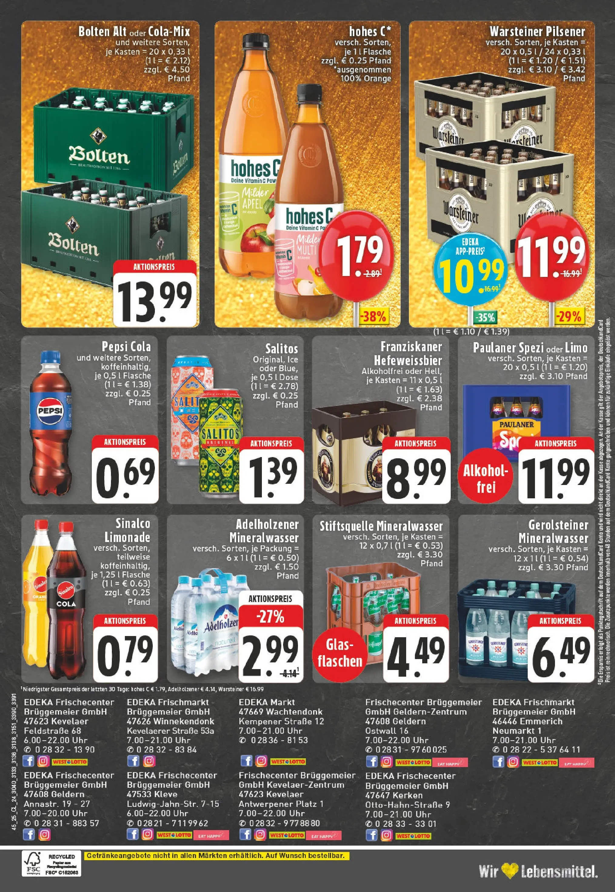 Edeka prospekt Kevelaer	 (ab 02.11.2025) » Angebote Online | Seite: 24 | Produkte: Cola, Paulaner spezi, Mineralwasser, Gerolsteiner