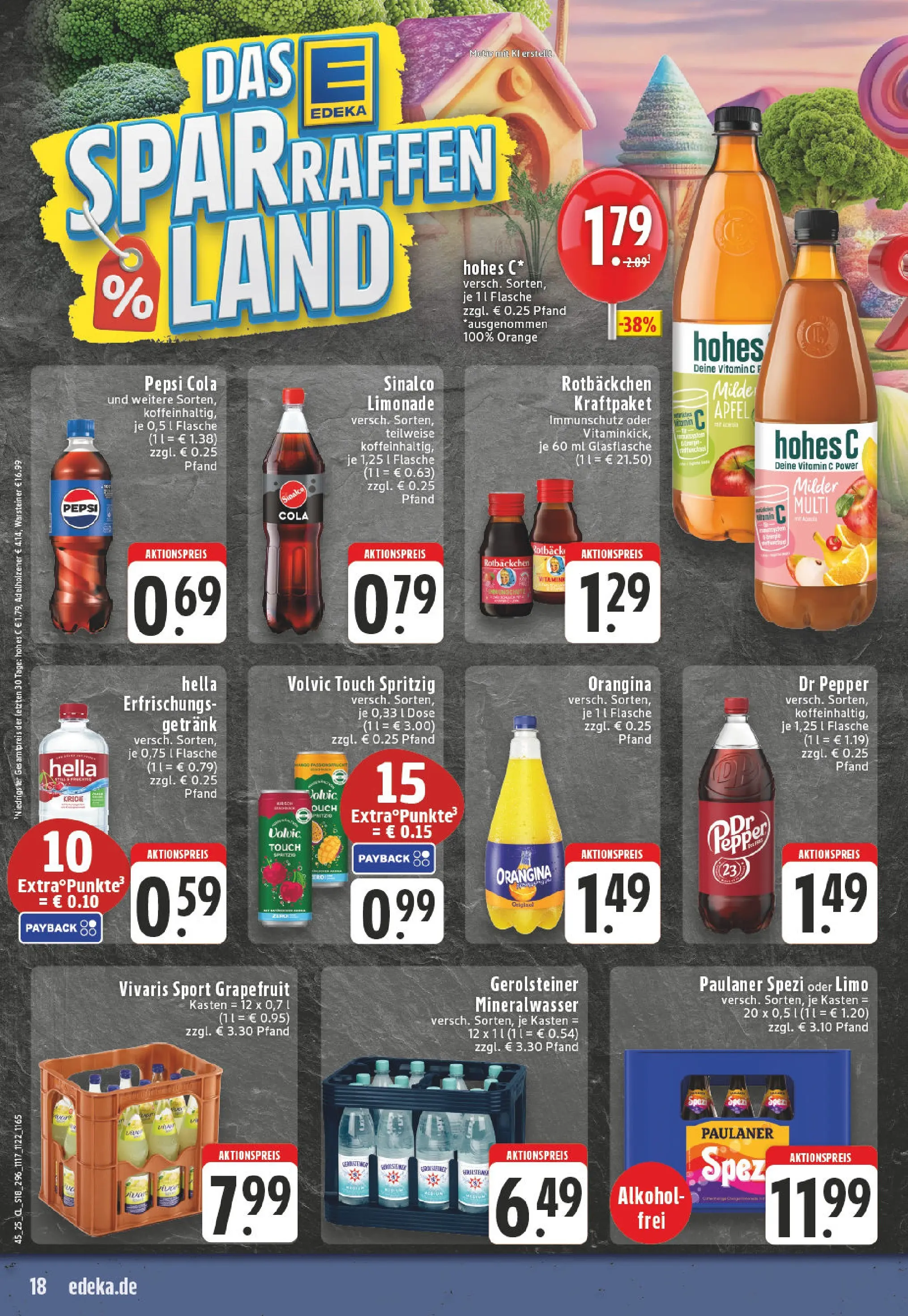 Edeka prospekt Neuenhaus	 (ab 02.11.2025) » Angebote Online | Seite: 18 | Produkte: Adelholzener, Äpfel, Volvic touch, Hella