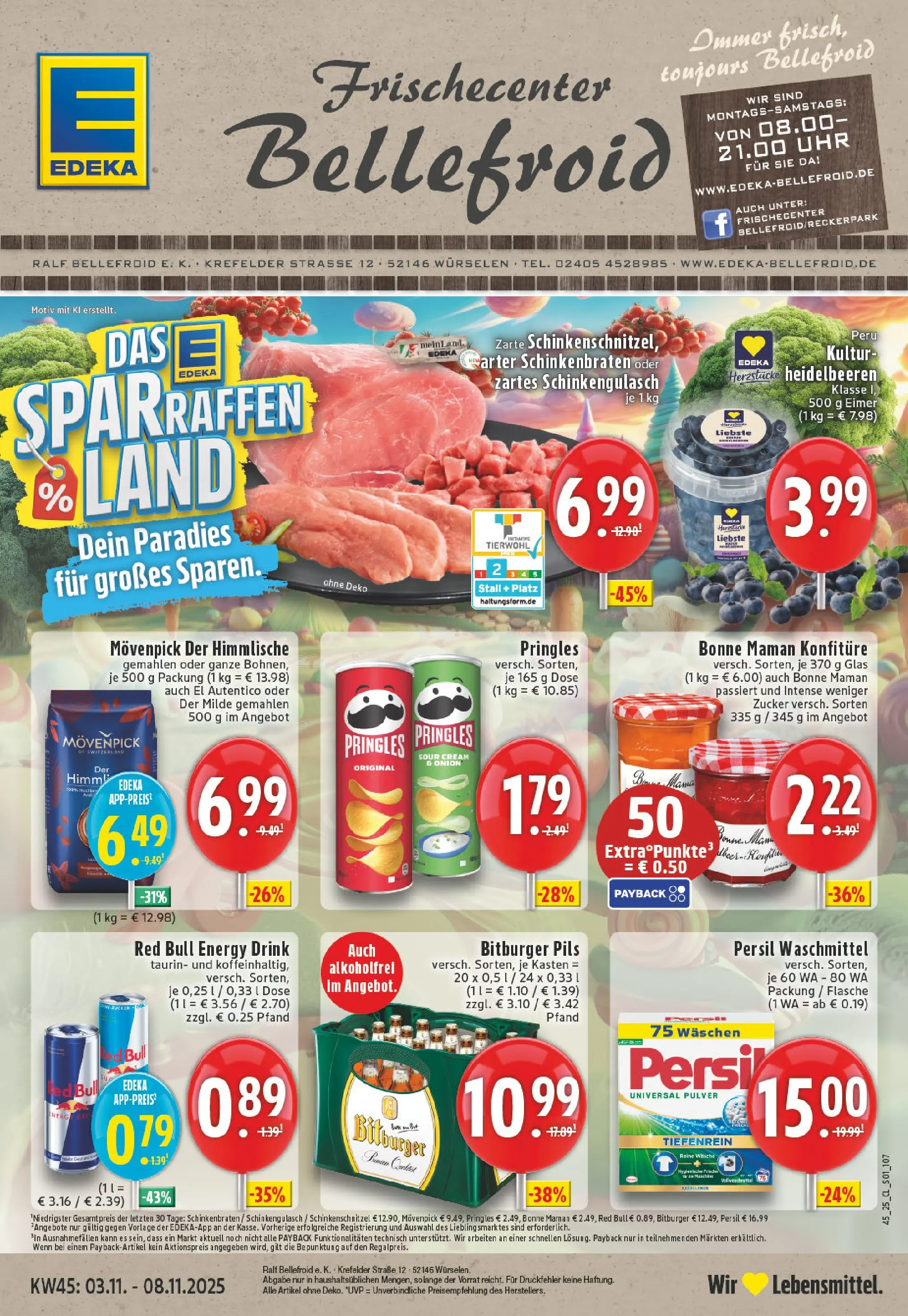 Edeka prospekt Würselen	 (ab 02.11.2025) » Angebote Online | Seite: 1 | Produkte: Red bull, Bonne maman, Uhr, Persil