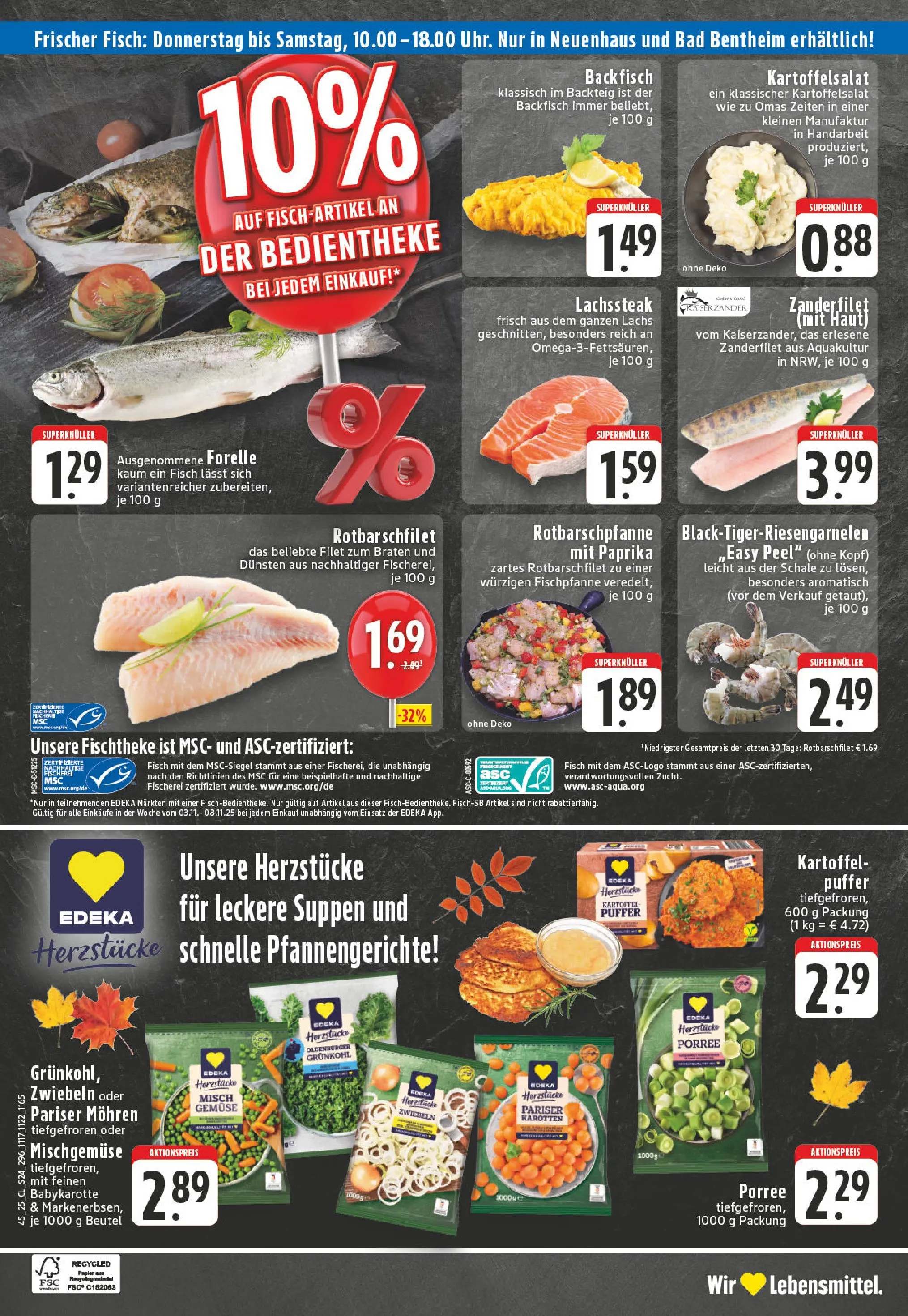 Edeka prospekt Neuenhaus	 (ab 02.11.2025) » Angebote Online | Seite: 24 | Produkte: Bad, Mohren, Fisch, Zwiebeln