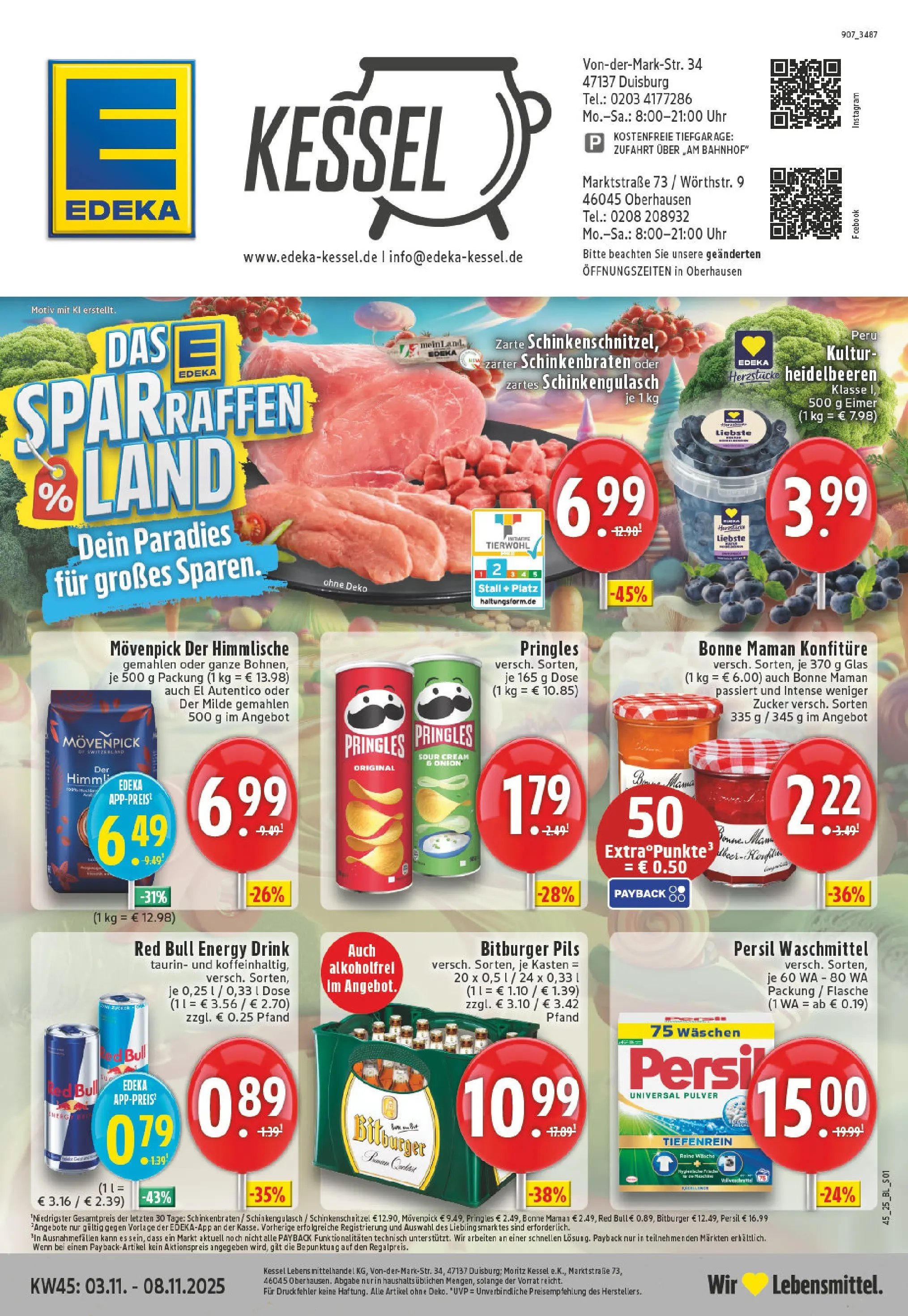 Edeka prospekt Oberhausen	 (ab 02.11.2025) » Angebote Online | Seite: 1 | Produkte: Pils, Waschmittel, Zucker, Uhr