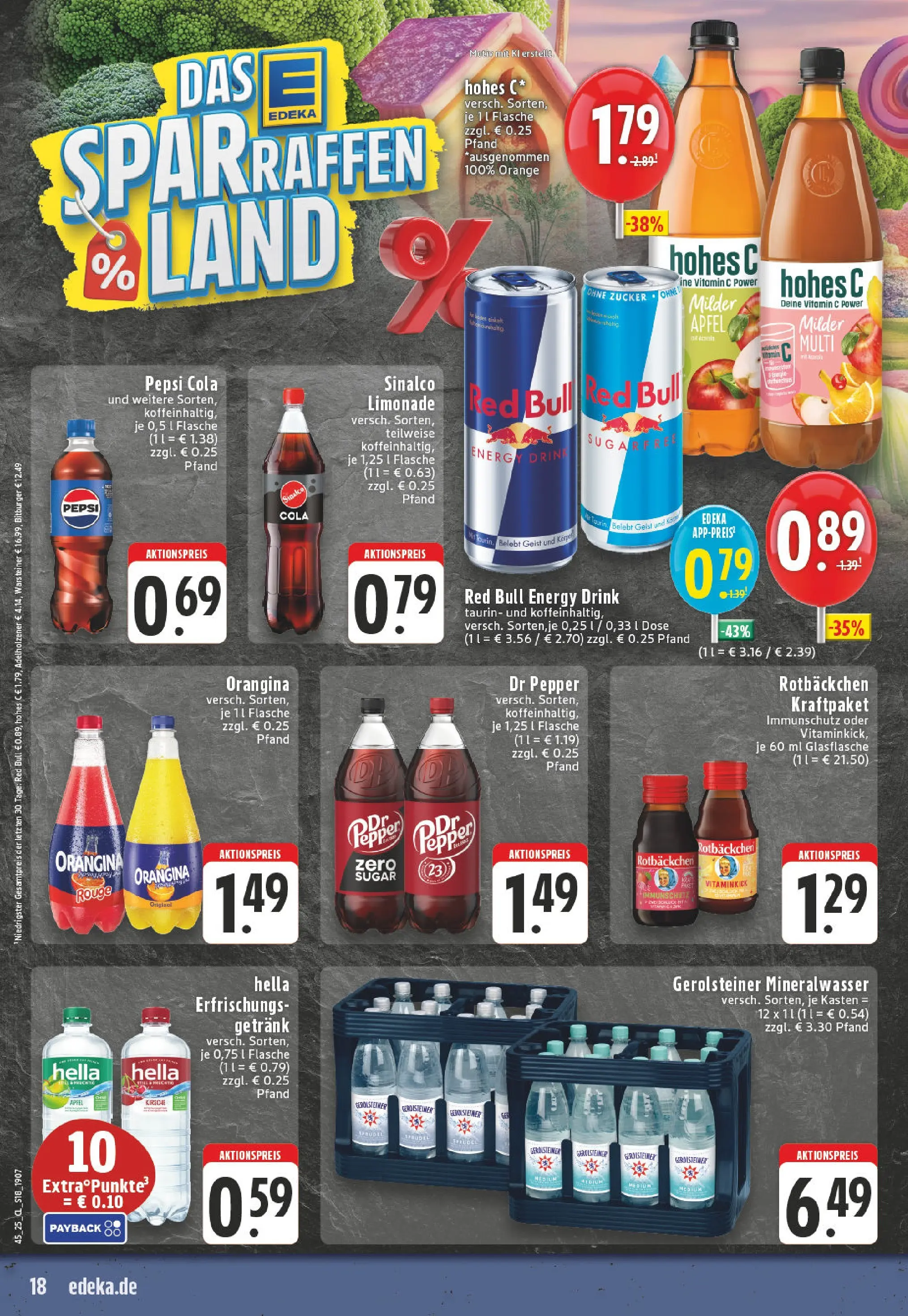 Edeka prospekt Paderborn	 (ab 02.11.2025) » Angebote Online | Seite: 18 | Produkte: Sinalco, Red bull, Limonade, Gerolsteiner