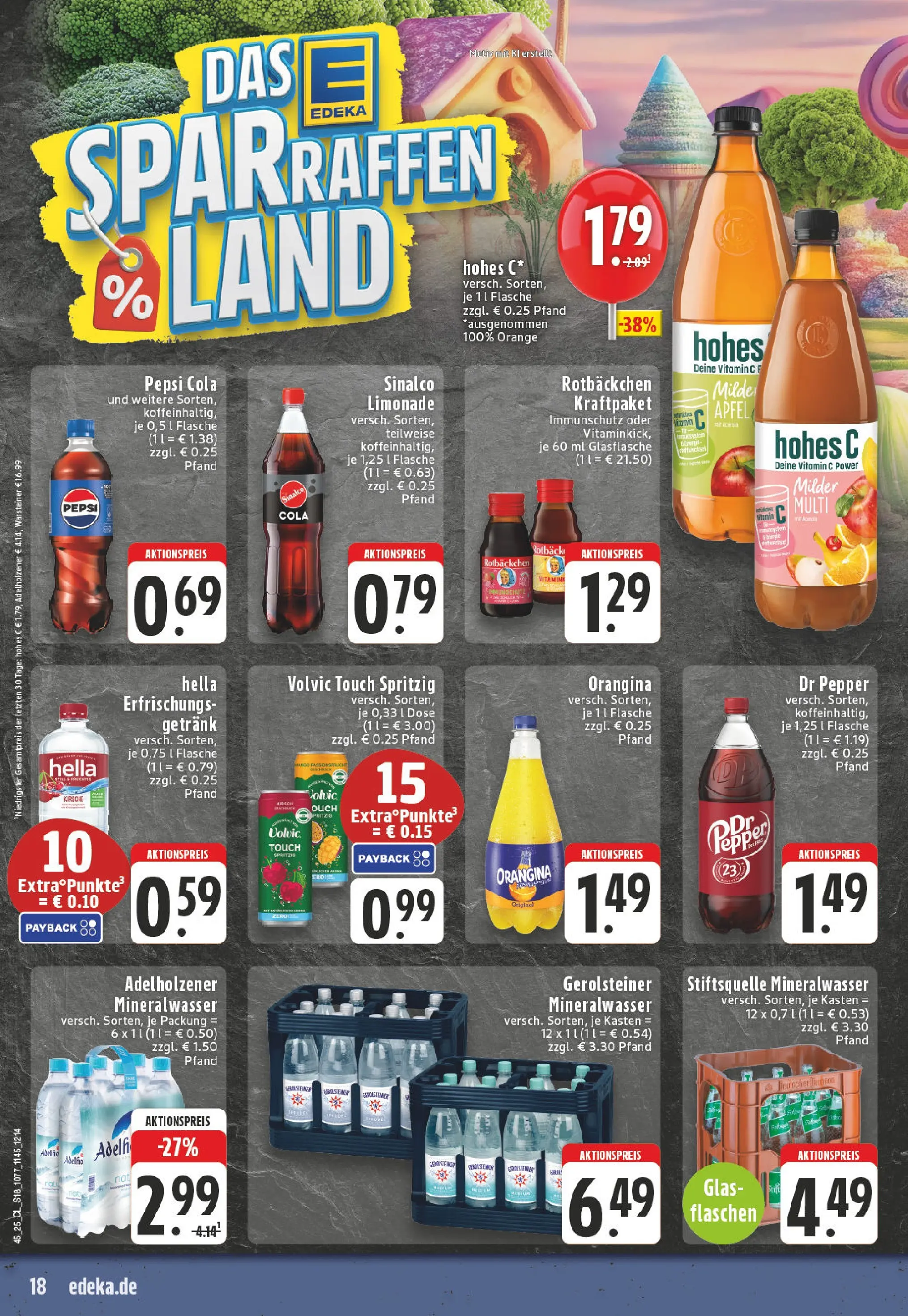 Edeka prospekt Herne	 (ab 02.11.2025) » Angebote Online | Seite: 18 | Produkte: Sinalco, Limonade, Volvic, Gerolsteiner