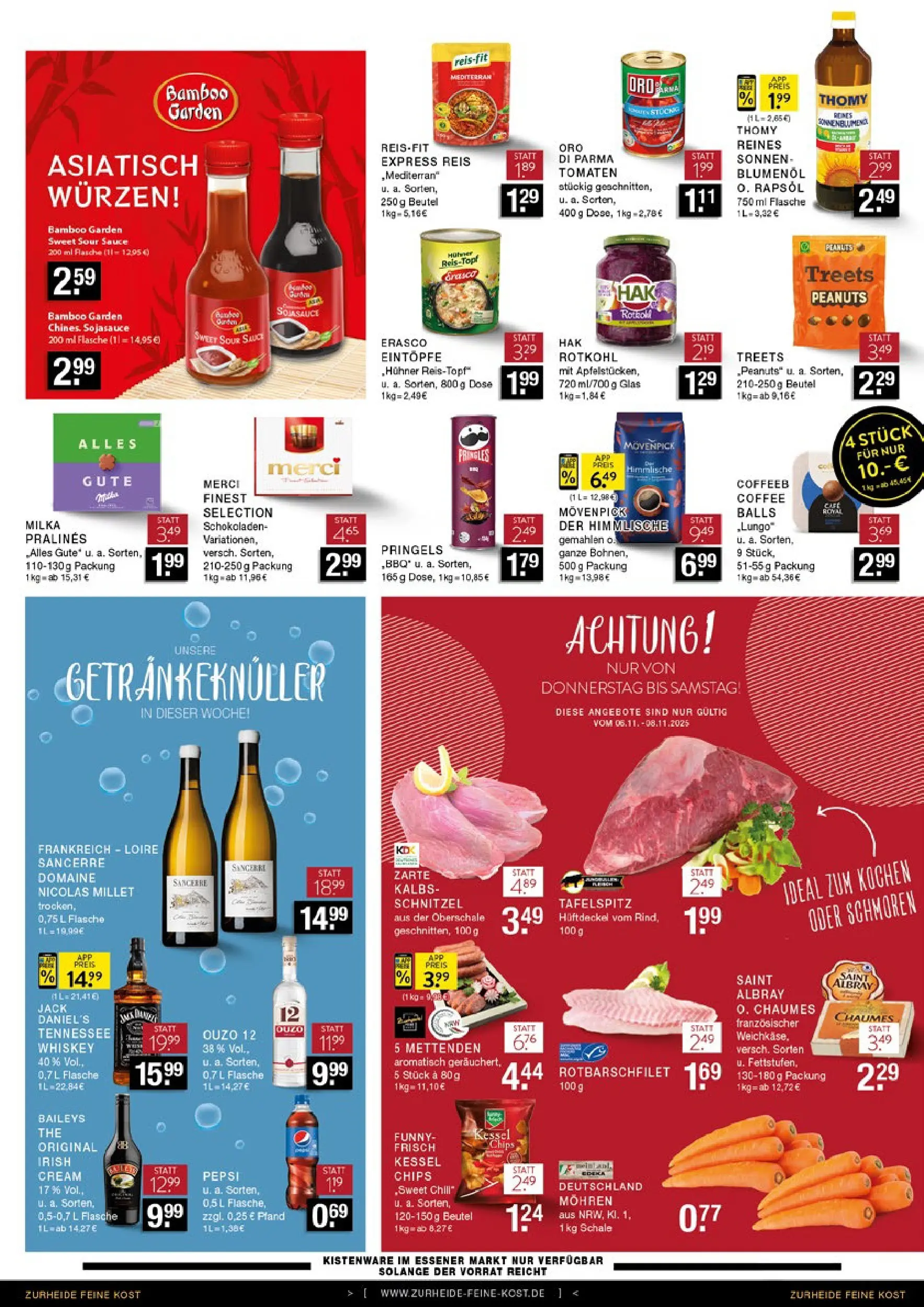 Edeka prospekt Bottrop	 (ab 02.11.2025) » Angebote Online | Seite: 8 | Produkte: Rapsöl, Tomaten, Baileys, Whiskey