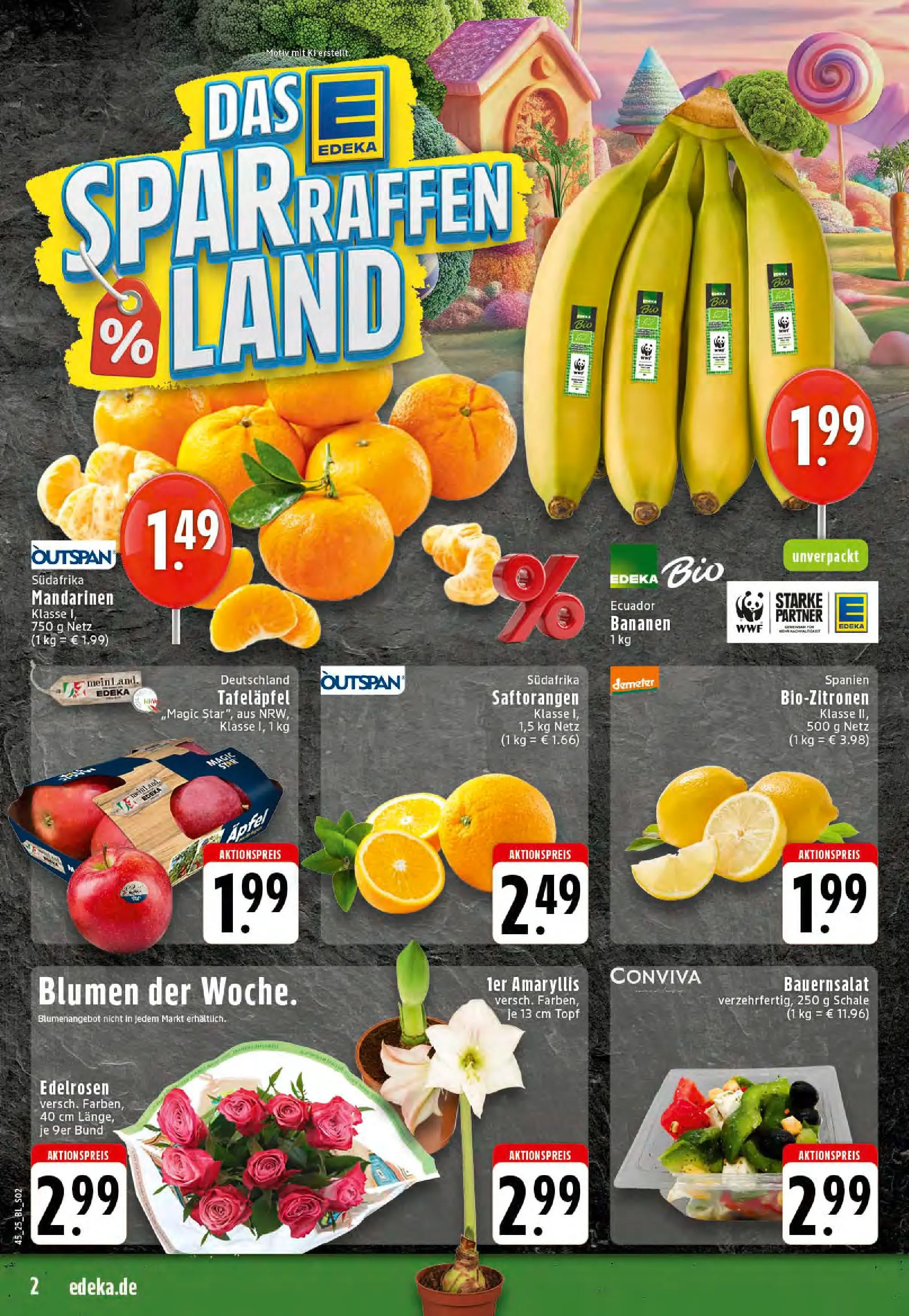 Edeka prospekt Stolberg	 (ab 02.11.2025) » Angebote Online | Seite: 2 | Produkte: Blumen, Äpfel, Bananen, Mandarinen