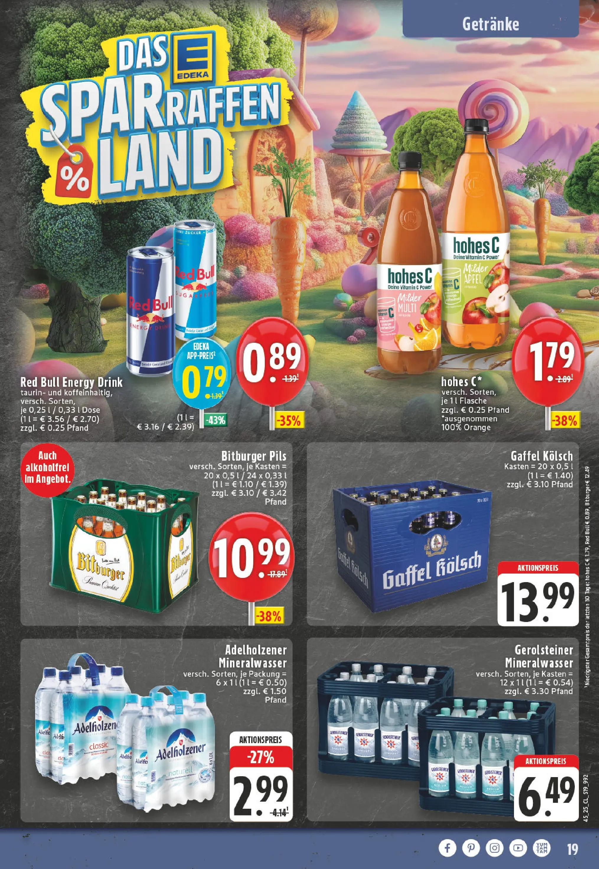 Edeka prospekt Köln-Lindenthal	 (ab 02.11.2025) » Angebote Online | Seite: 19 | Produkte: Red bull, Pils, Zucker, Gerolsteiner