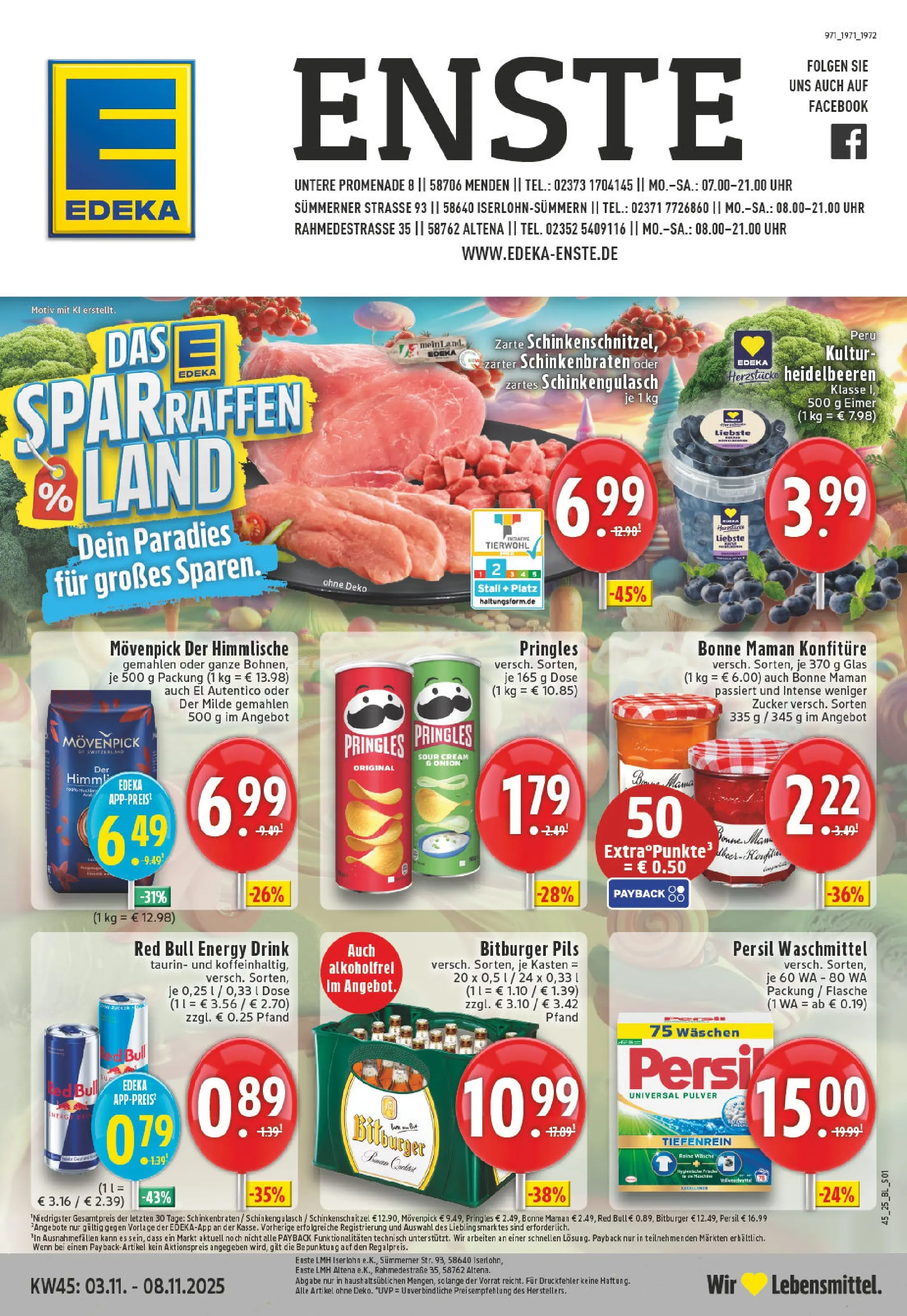 Edeka prospekt Altena	 (ab 02.11.2025) » Angebote Online | Seite: 1 | Produkte: Pils, Waschmittel, Chips, Persil