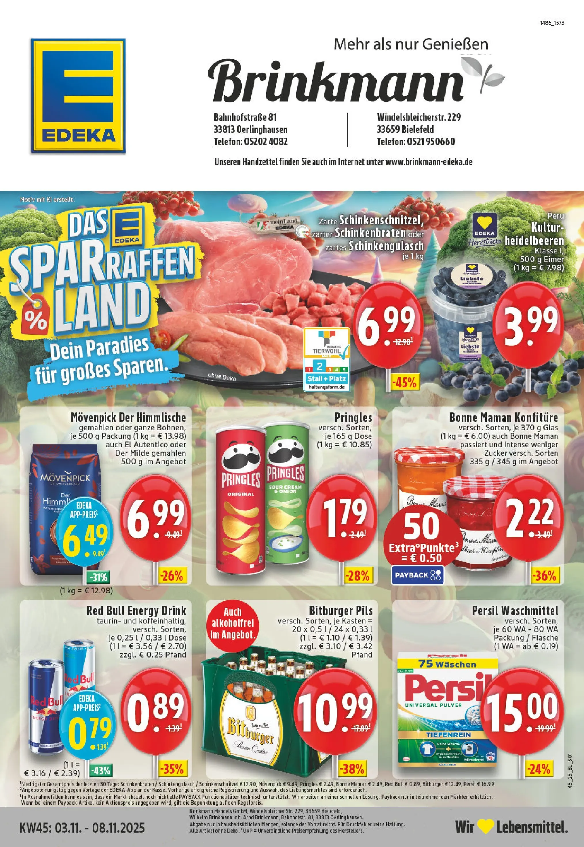 Edeka prospekt Oerlinghausen-Helpup	 (ab 02.11.2025) » Angebote Online | Seite: 1 | Produkte: Energy, Pils, Heidelbeeren, Zucker