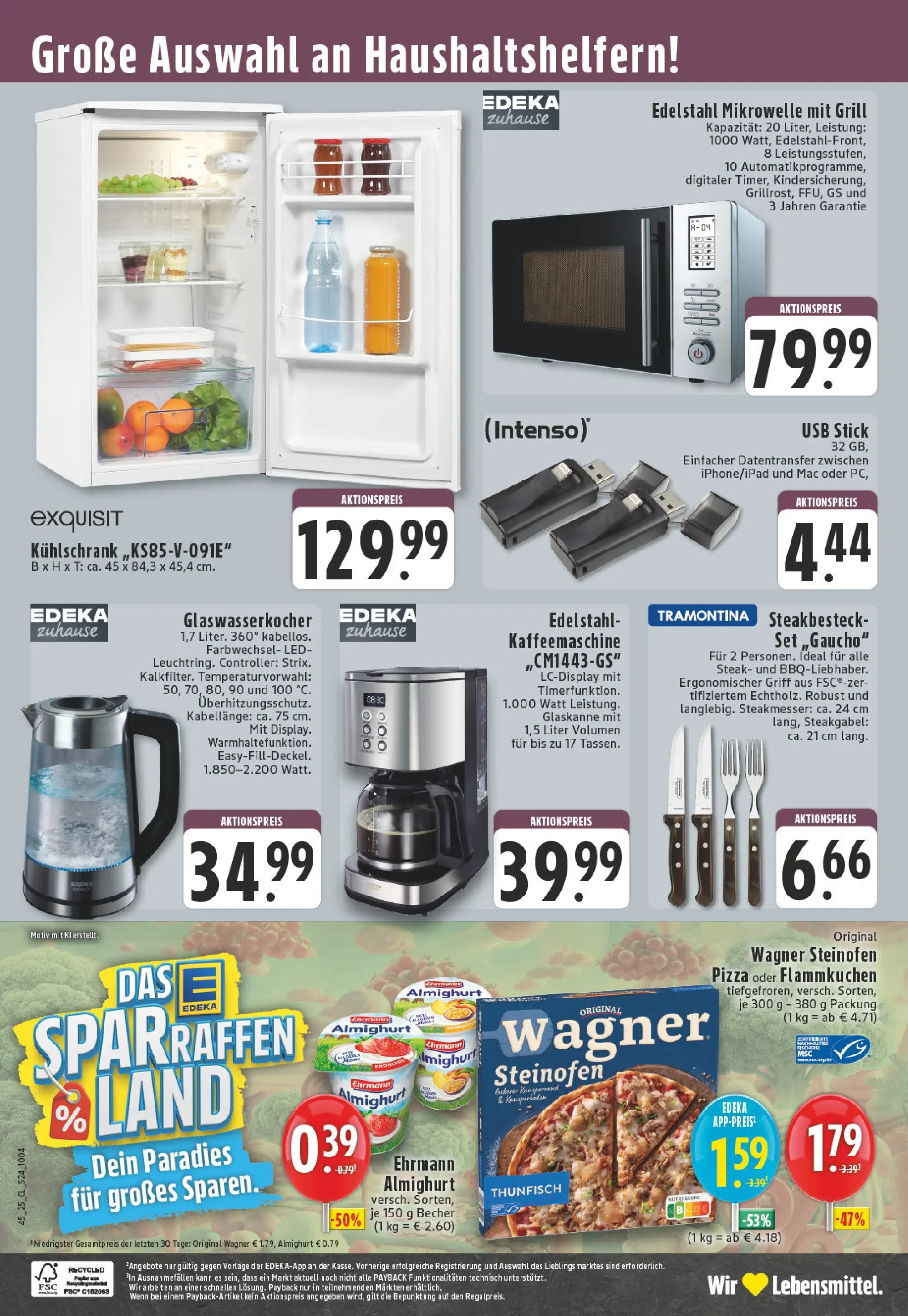 Edeka prospekt Versmold	 (ab 02.11.2025) » Angebote Online | Seite: 24 | Produkte: Grill, Kühlschrank, Pizza, Steak