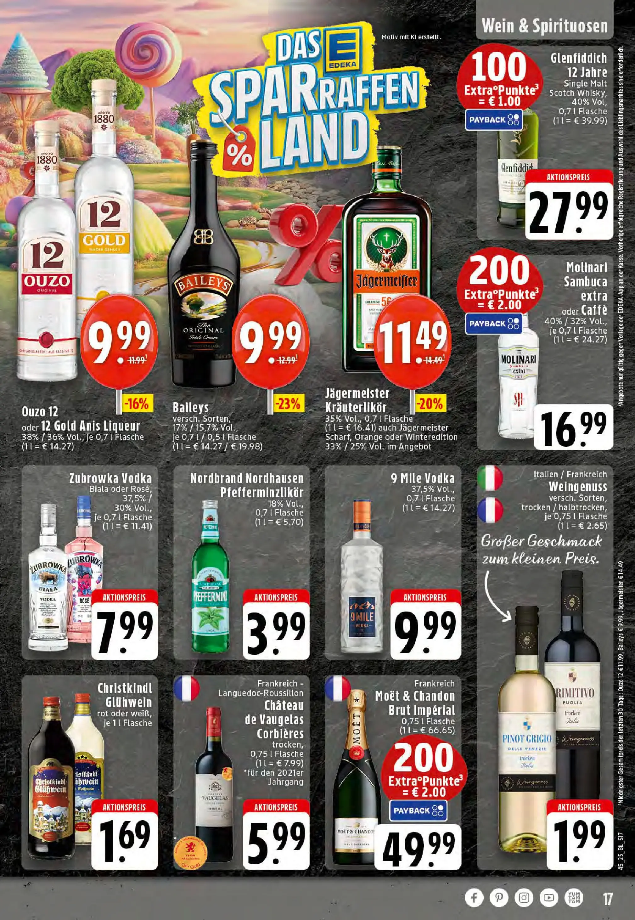 Edeka prospekt Stolberg	 (ab 02.11.2025) » Angebote Online | Seite: 17 | Produkte: Whisky, Sambuca, Jägermeister, Wein