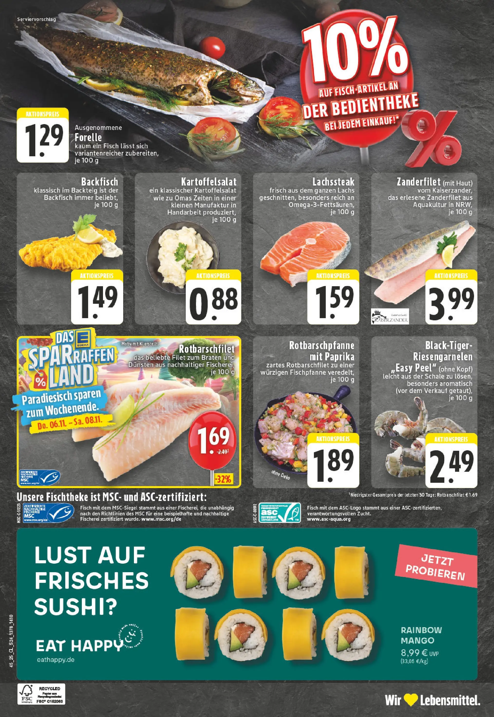 Edeka prospekt Ransbach-Baumbach	 (ab 02.11.2025) » Angebote Online | Seite: 24 | Produkte: Fisch, Lachs, Paprika, Mango