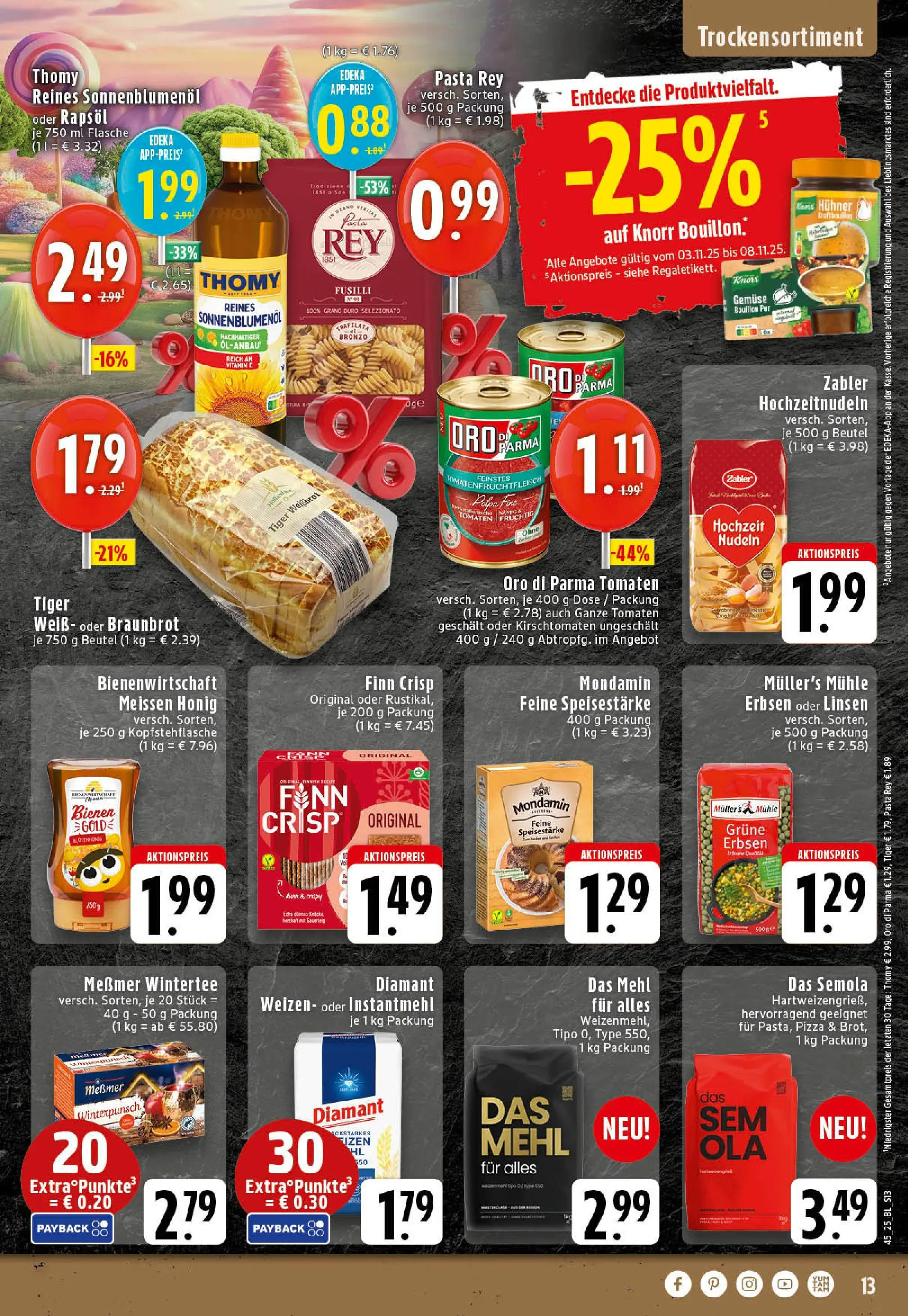 Edeka prospekt Saerbeck	 (ab 02.11.2025) » Angebote Online | Seite: 13 | Produkte: Mühle, Mehl, Pasta, Pizza