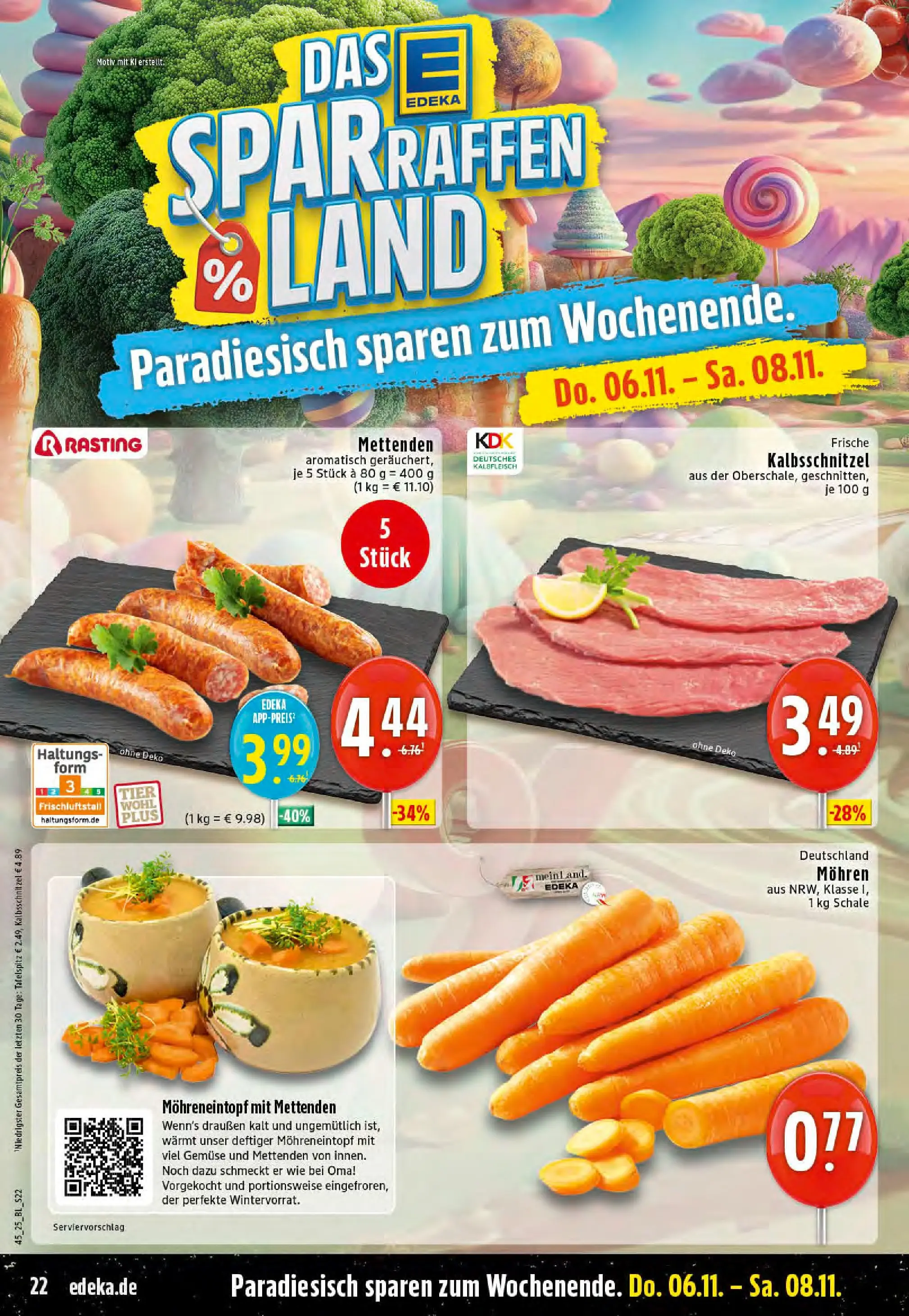 Edeka prospekt Stolberg	 (ab 02.11.2025) » Angebote Online | Seite: 22 | Produkte: Tafelspitz, Mohren, Gemüse