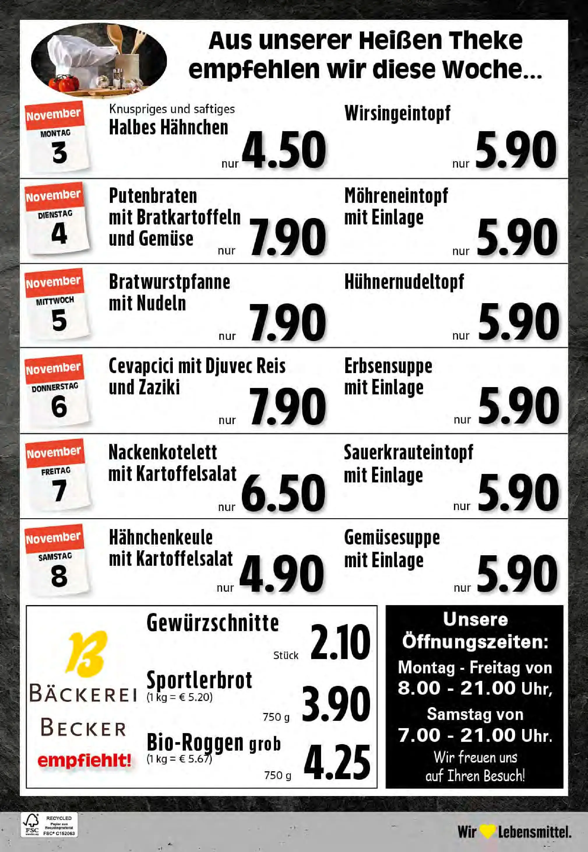 Edeka prospekt Reken-Bahnhof	 (ab 02.11.2025) » Angebote Online | Seite: 24 | Produkte: Hahnchen, Bäckerei, Gemüse, Nudeln