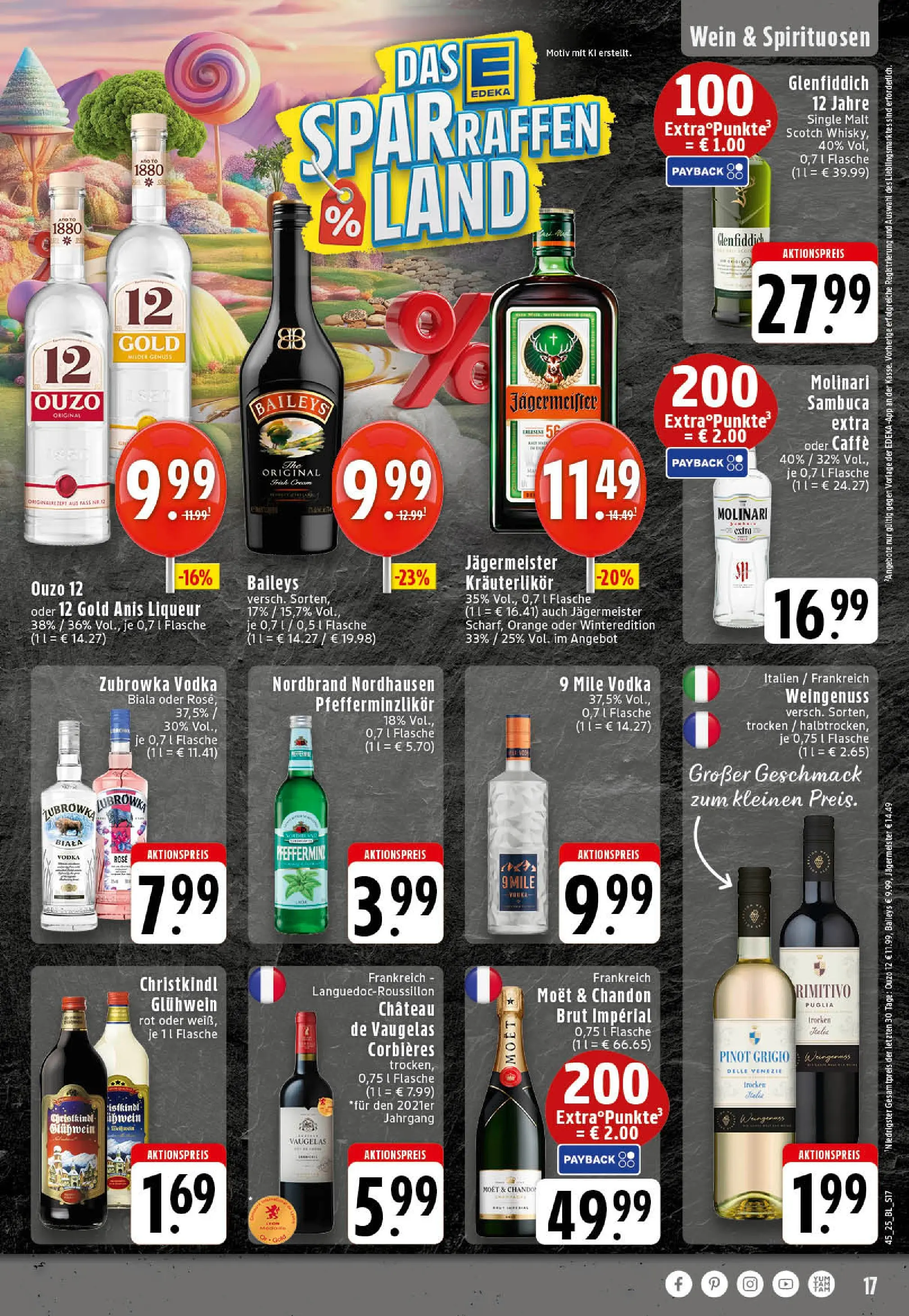 Edeka prospekt Saerbeck	 (ab 02.11.2025) » Angebote Online | Seite: 17 | Produkte: Whisky, Jägermeister, Baileys, Vodka