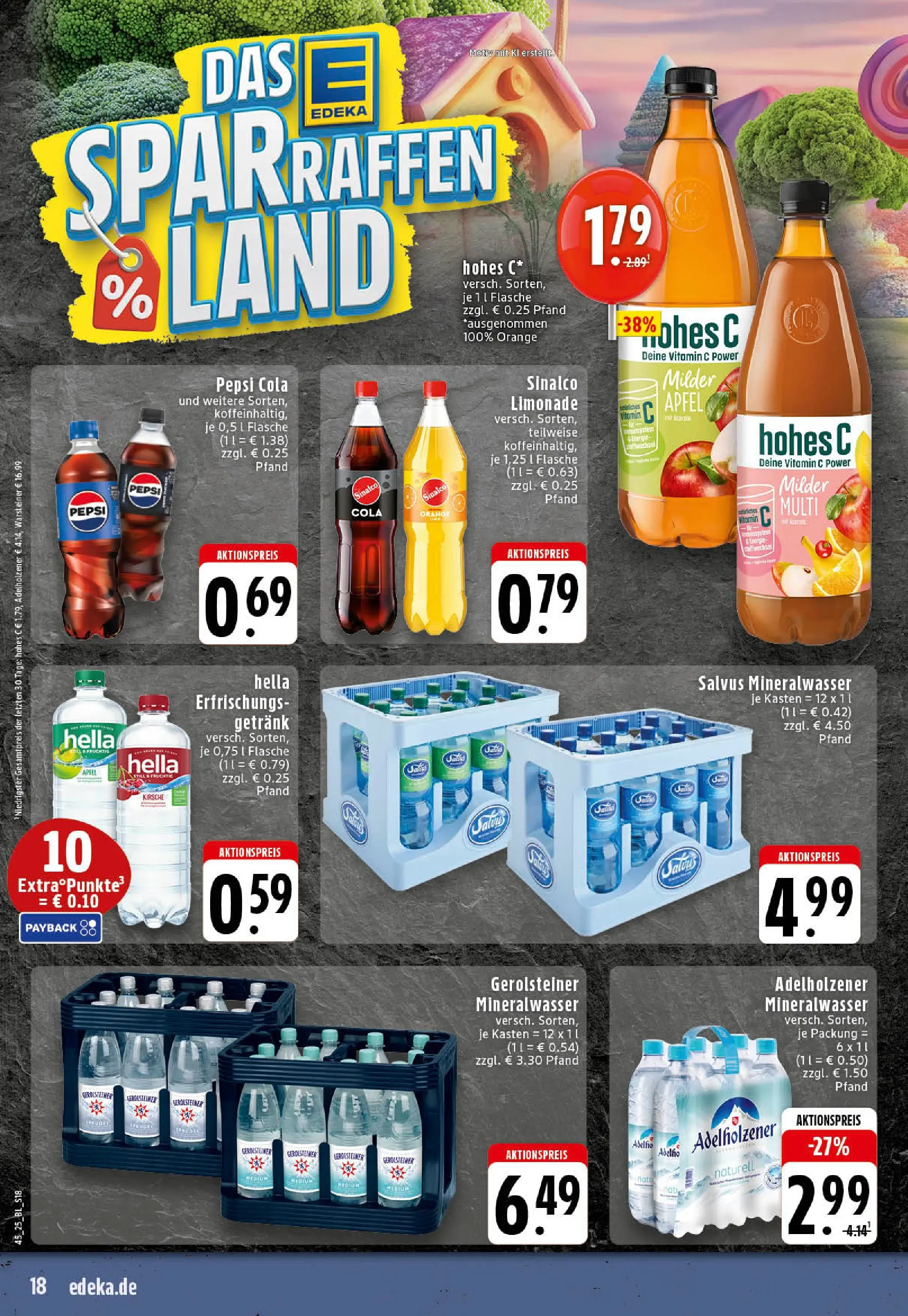 Edeka prospekt Saerbeck	 (ab 02.11.2025) » Angebote Online | Seite: 18 | Produkte: Cola, Adelholzener, Äpfel, Hella