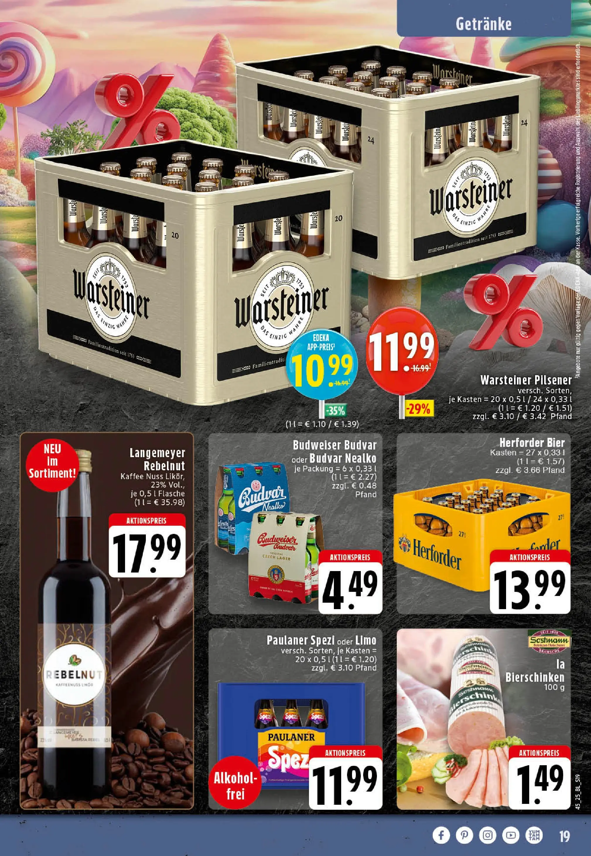 Edeka prospekt Saerbeck	 (ab 02.11.2025) » Angebote Online | Seite: 19 | Produkte: Kaffee, Bier, Paulaner spezi, Paulaner