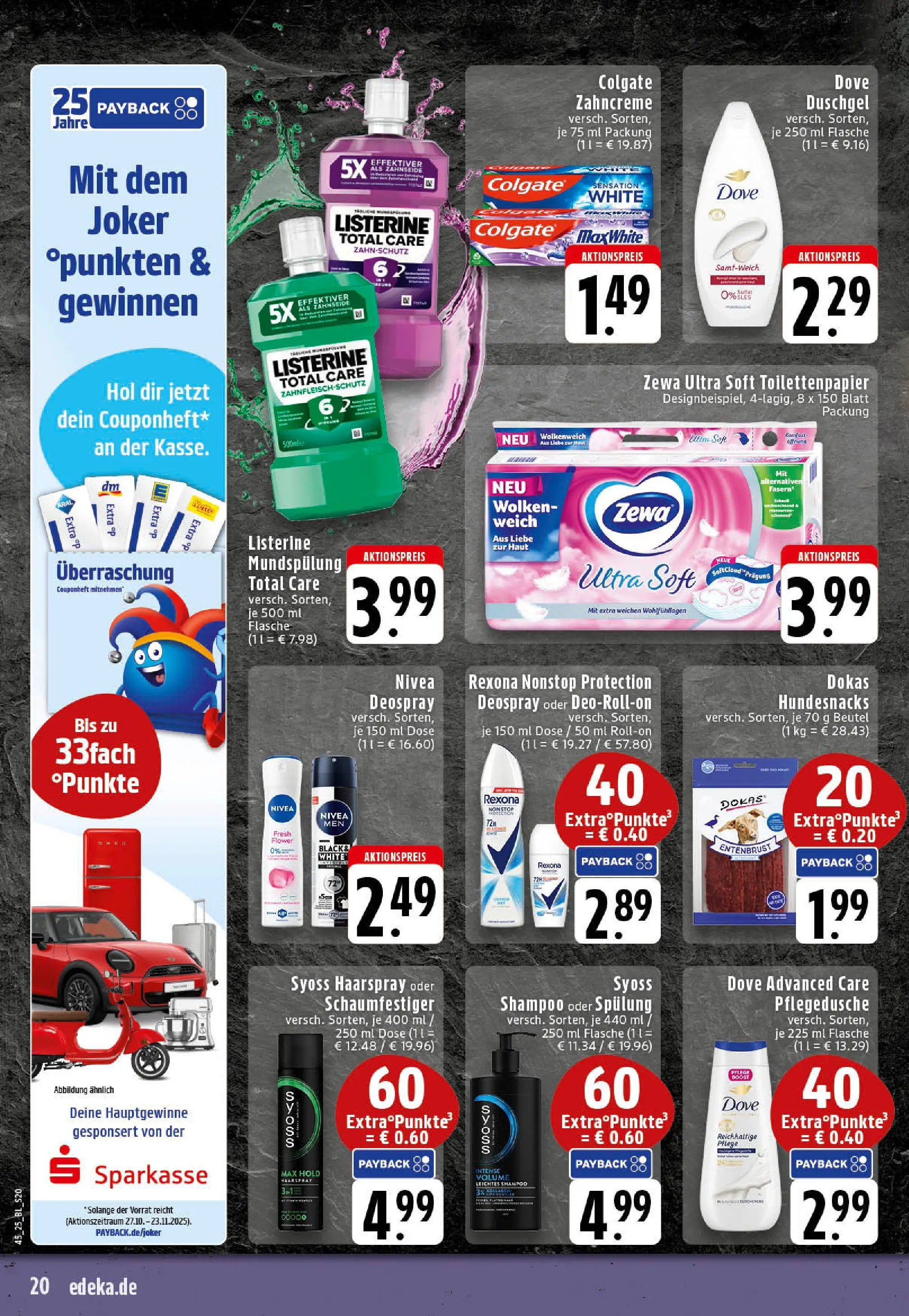 Edeka prospekt Saerbeck	 (ab 02.11.2025) » Angebote Online | Seite: 20 | Produkte: Spülung, Haarspray, Shower Gel, Deospray