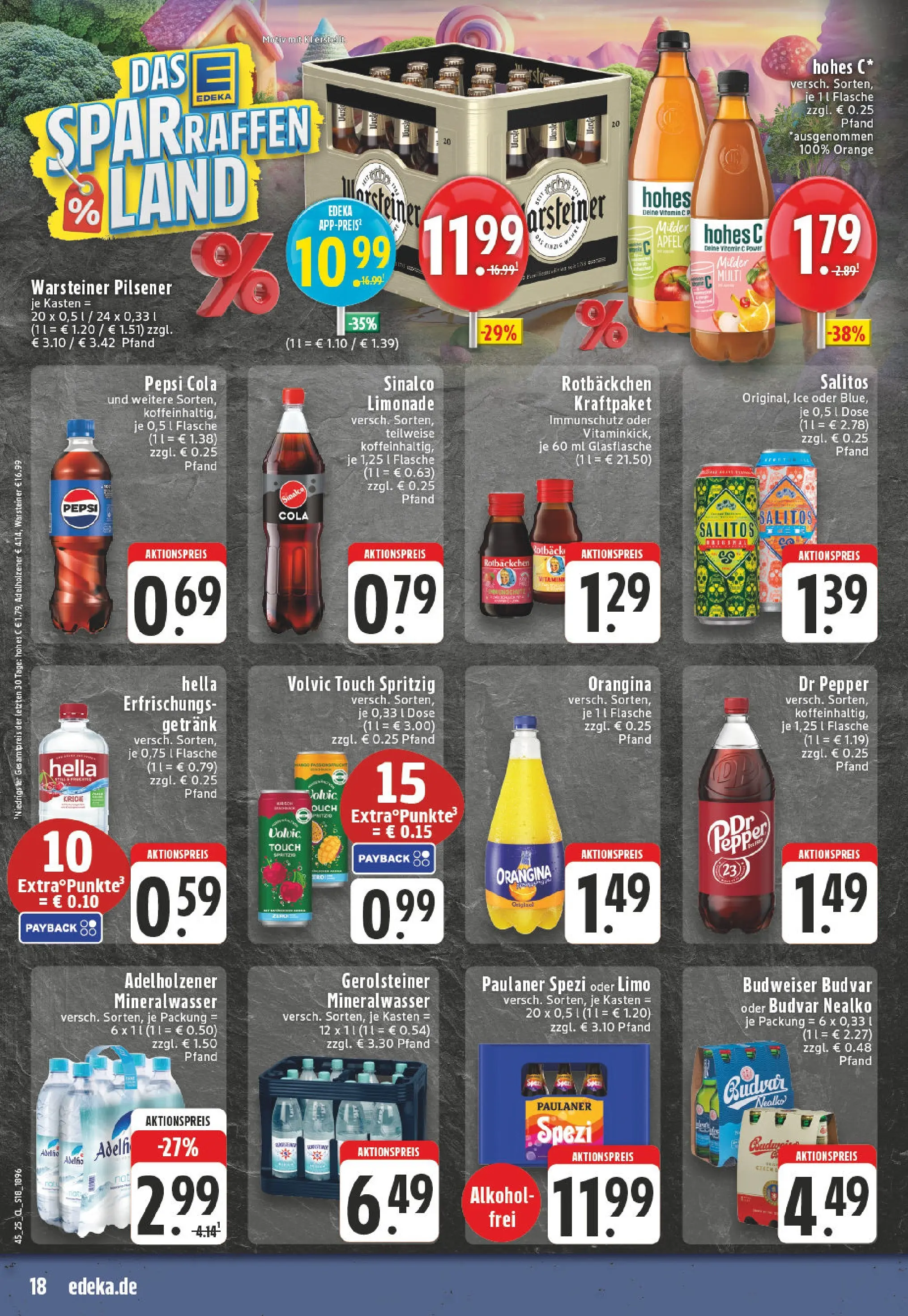 Edeka prospekt Lünen	 (ab 02.11.2025) » Angebote Online | Seite: 18 | Produkte: Volvic touch, Hella, Paulaner, Gerolsteiner