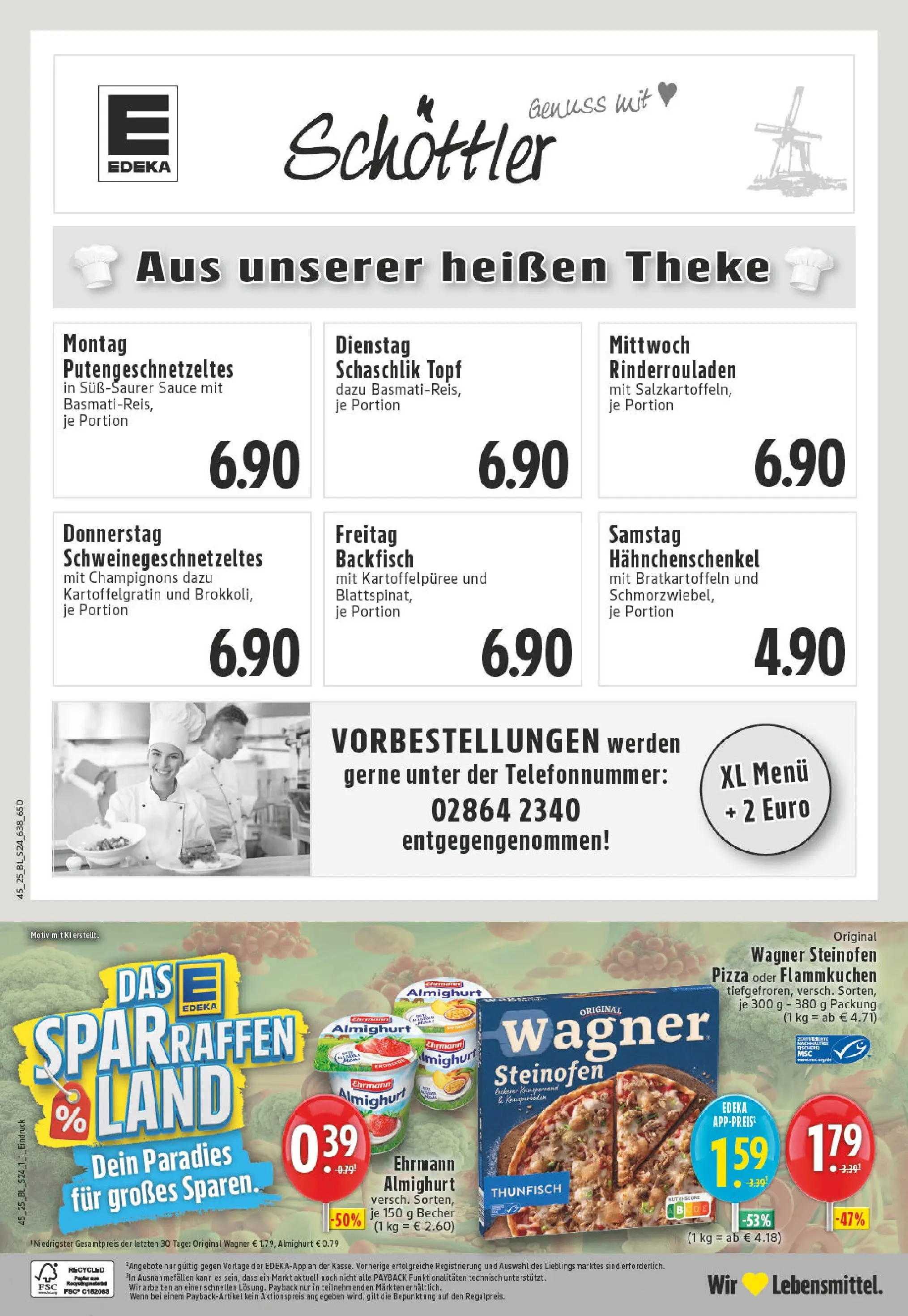 Edeka prospekt Reken	 (ab 02.11.2025) » Angebote Online | Seite: 24 | Produkte: Ehrmann almighurt, Hahnchenschenkel, Theke, Champignons