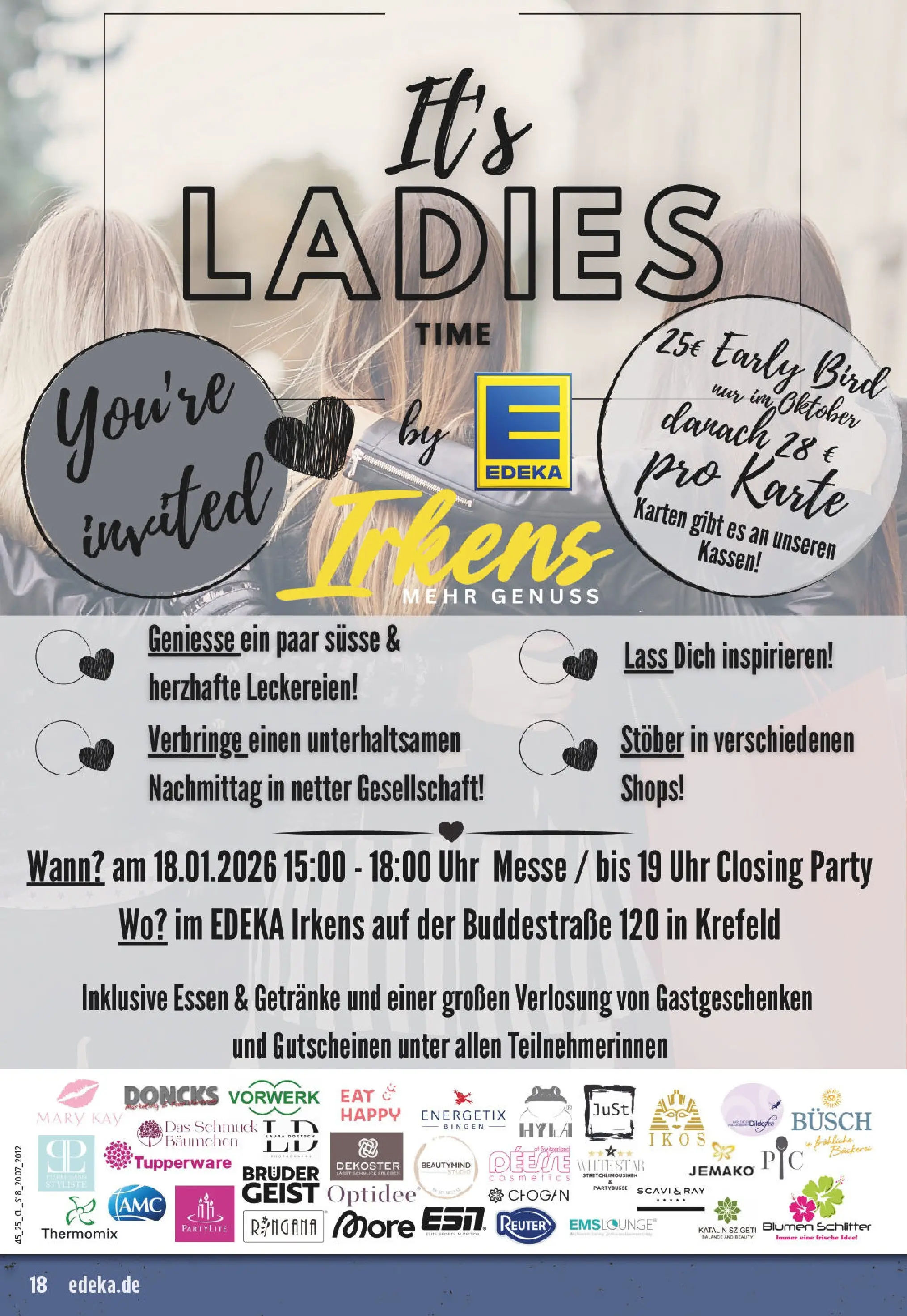 Edeka prospekt Krefeld	 (ab 02.11.2025) » Angebote Online | Seite: 18 | Produkte: Bäckerei, Blumen, Uhr