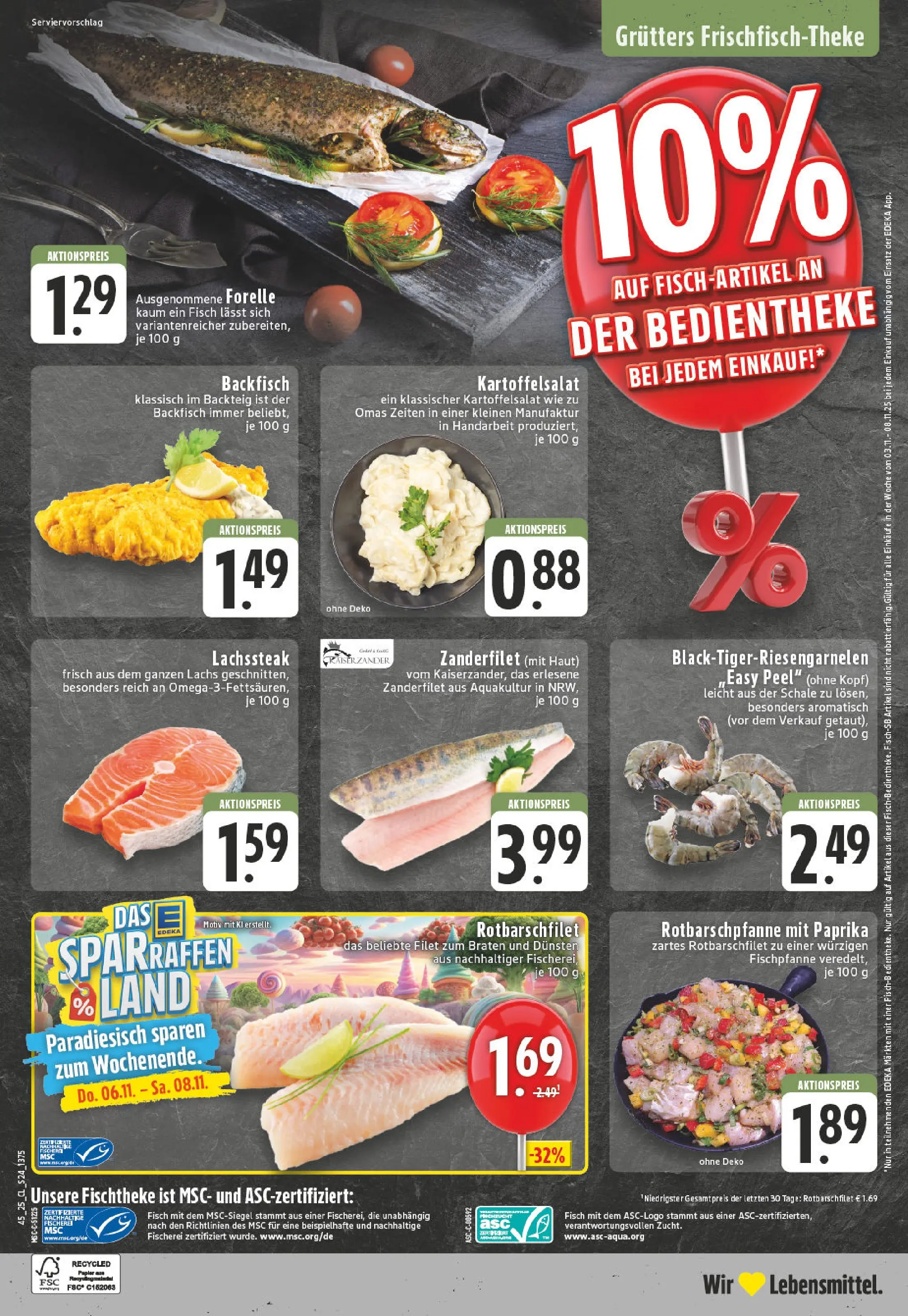 Edeka prospekt Witten-Herbede	 (ab 02.11.2025) » Angebote Online | Seite: 24 | Produkte: Fisch, Lachs, Paprika, Steak