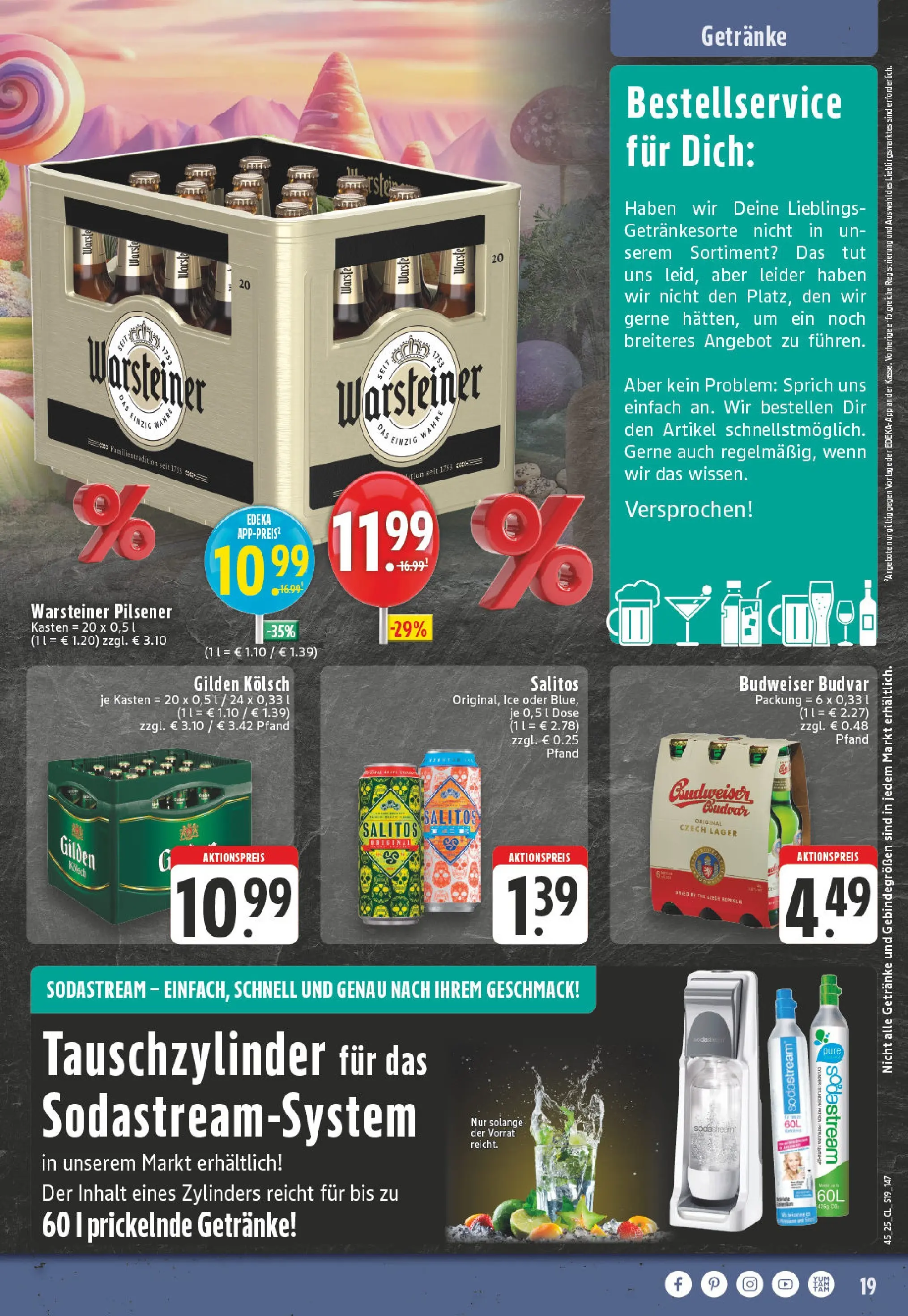 Edeka prospekt Bornheim-Walberberg	 (ab 02.11.2025) » Angebote Online | Seite: 19 | Produkte: Warsteiner, Budweiser, Sodastream