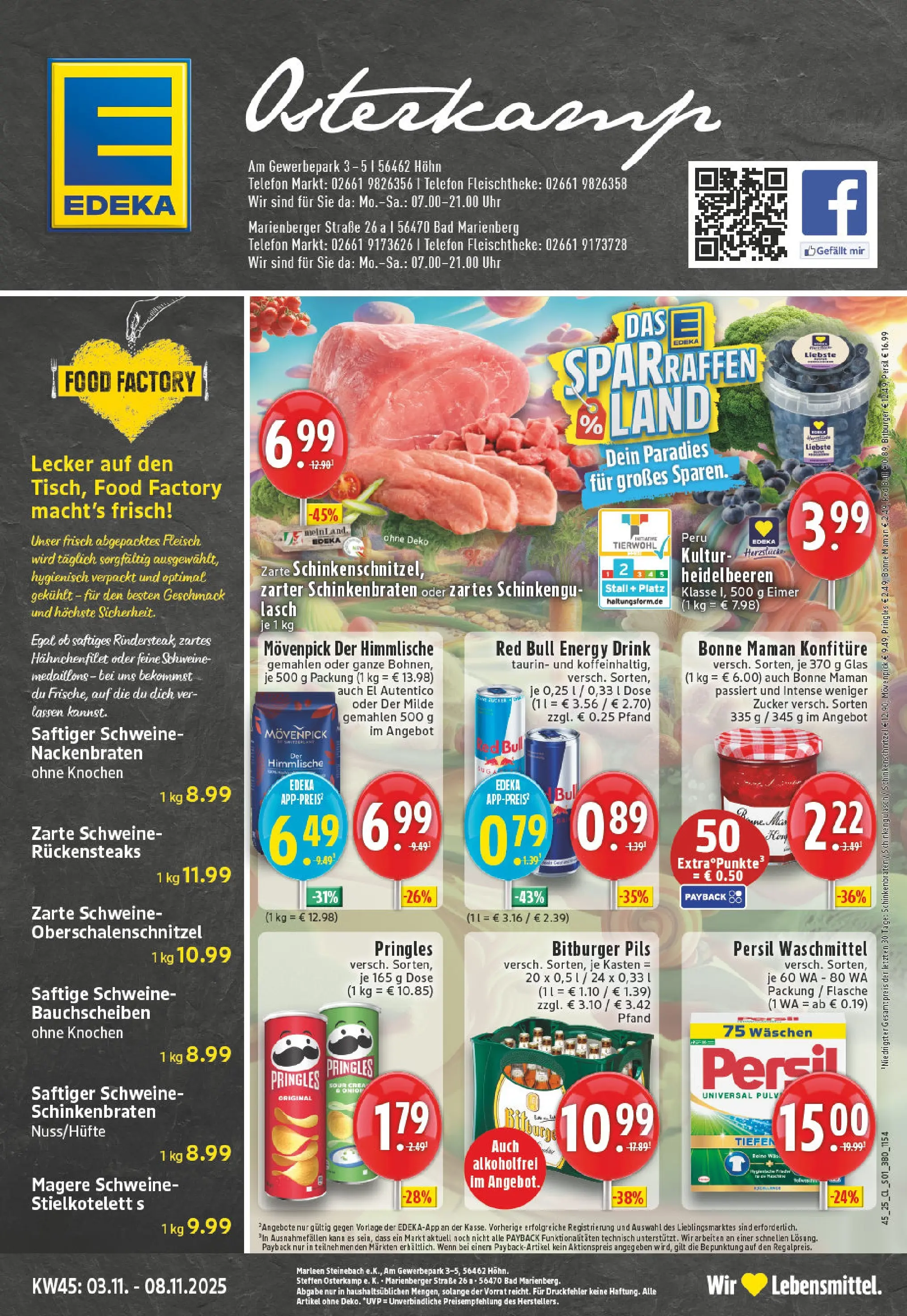 Edeka prospekt Bad Marienberg	 (ab 02.11.2025) » Angebote Online | Seite: 1 | Produkte: Red bull, Energy, Bad, Chips