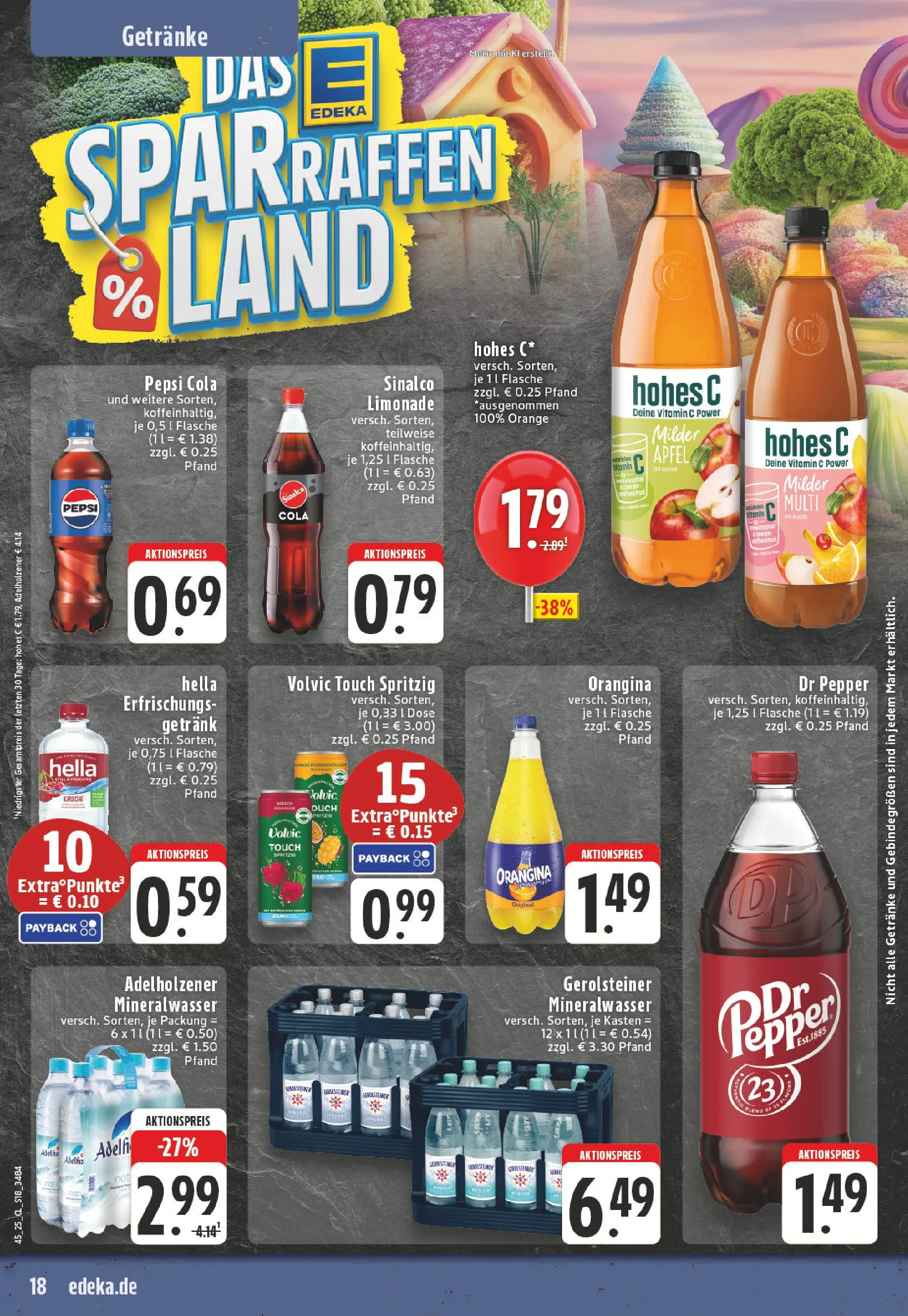 Edeka prospekt Hamm	 (ab 02.11.2025) » Angebote Online | Seite: 18 | Produkte: Cola, Limonade, Volvic, Gerolsteiner