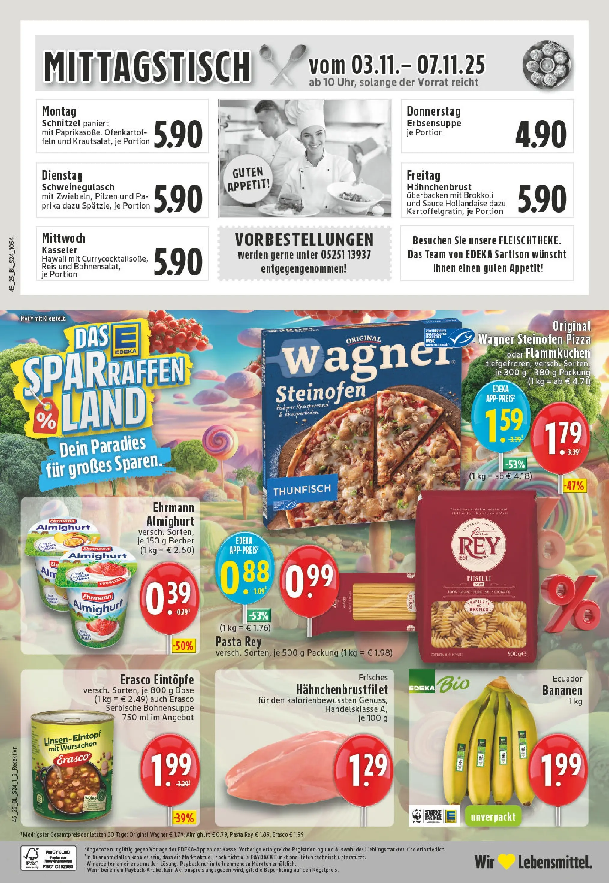 Edeka prospekt Borchen	 (ab 02.11.2025) » Angebote Online | Seite: 24 | Produkte: Schweinegulasch, Brokkoli, Pasta, Pizza