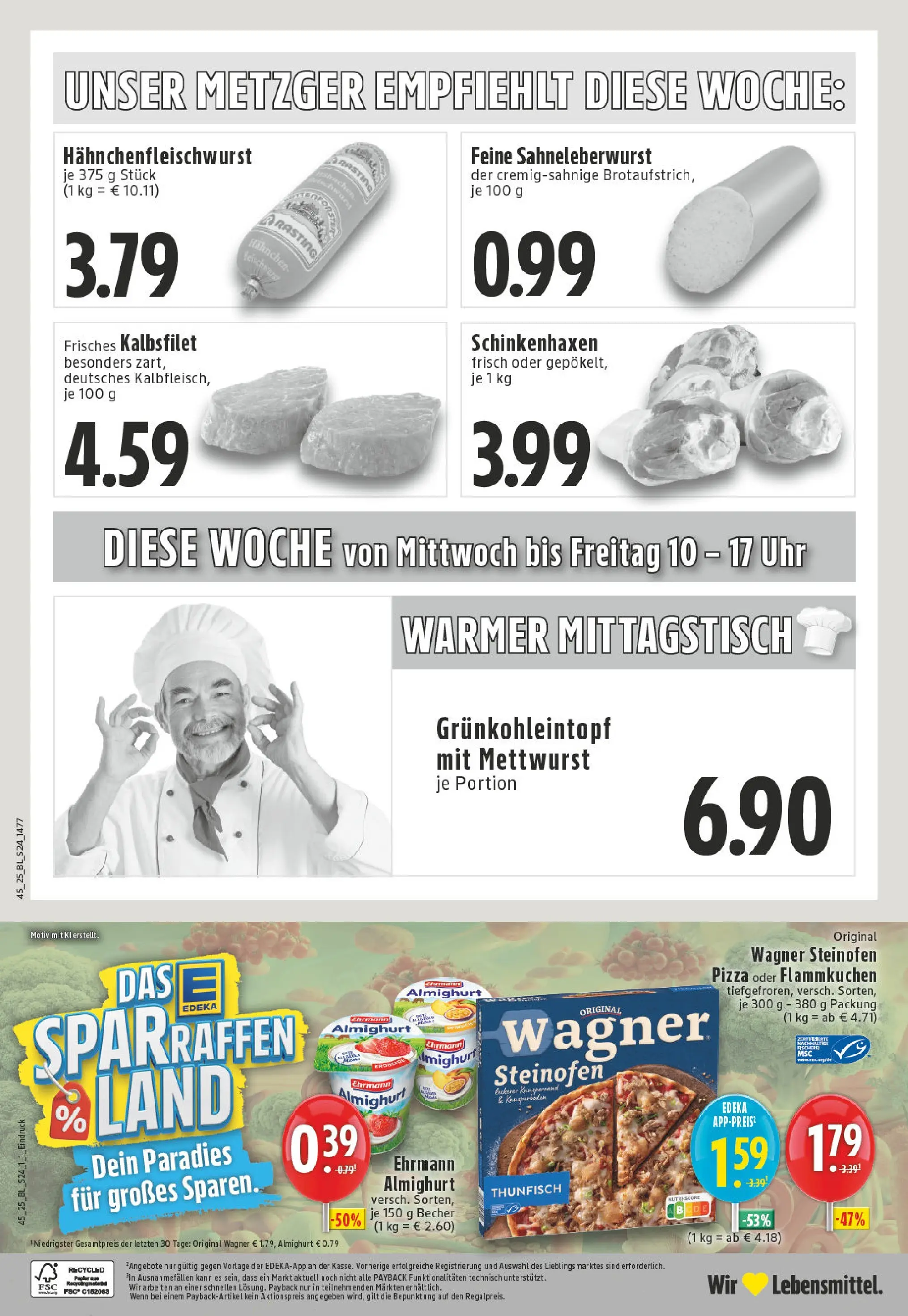 Edeka prospekt Bottrop	 (ab 02.11.2025) » Angebote Online | Seite: 24 | Produkte: Ehrmann almighurt, Thunfisch, Pizza, Uhr