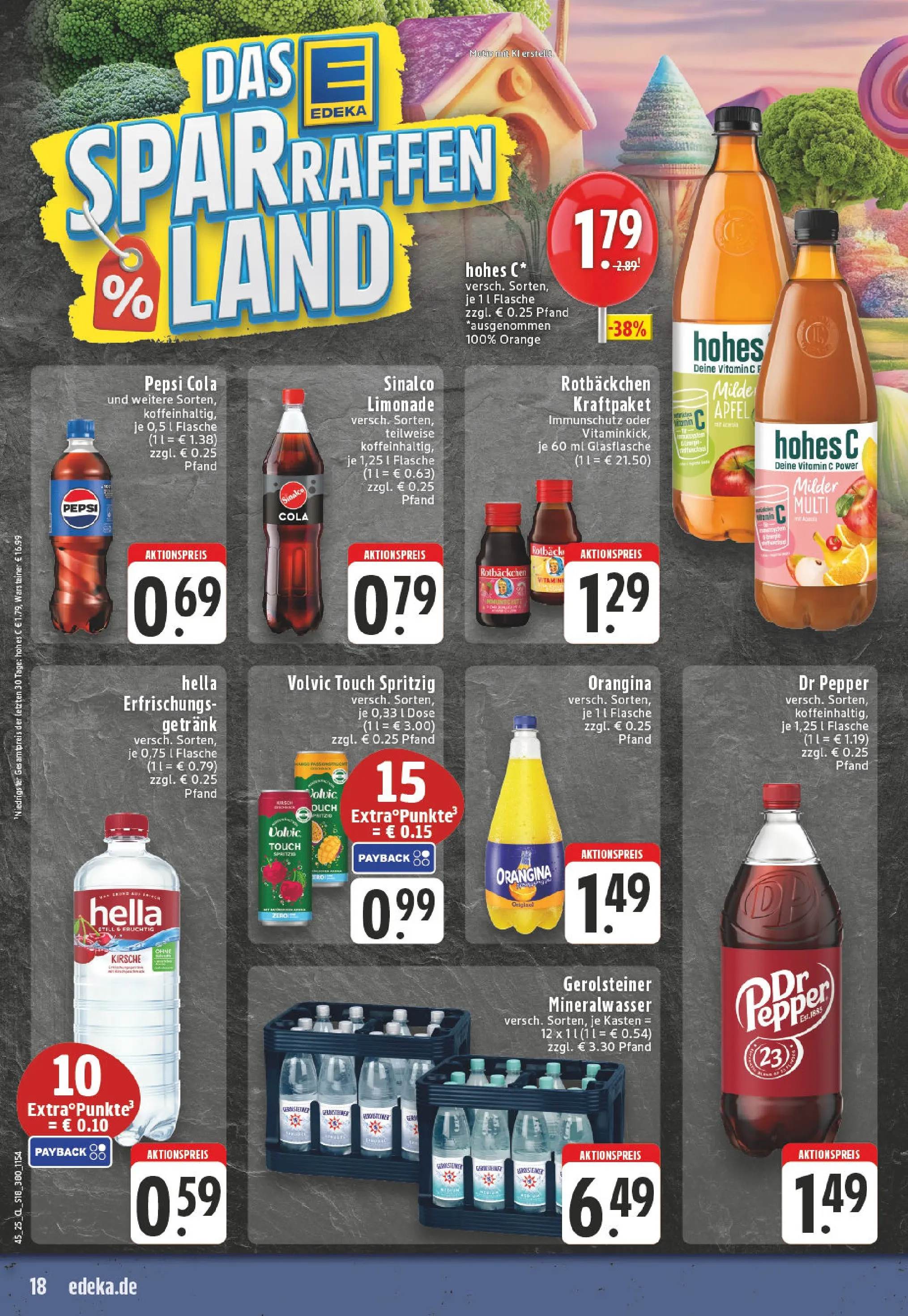 Edeka prospekt Bad Marienberg	 (ab 02.11.2025) » Angebote Online | Seite: 18 | Produkte: Mineralwasser, Hella, Warsteiner, Volvic