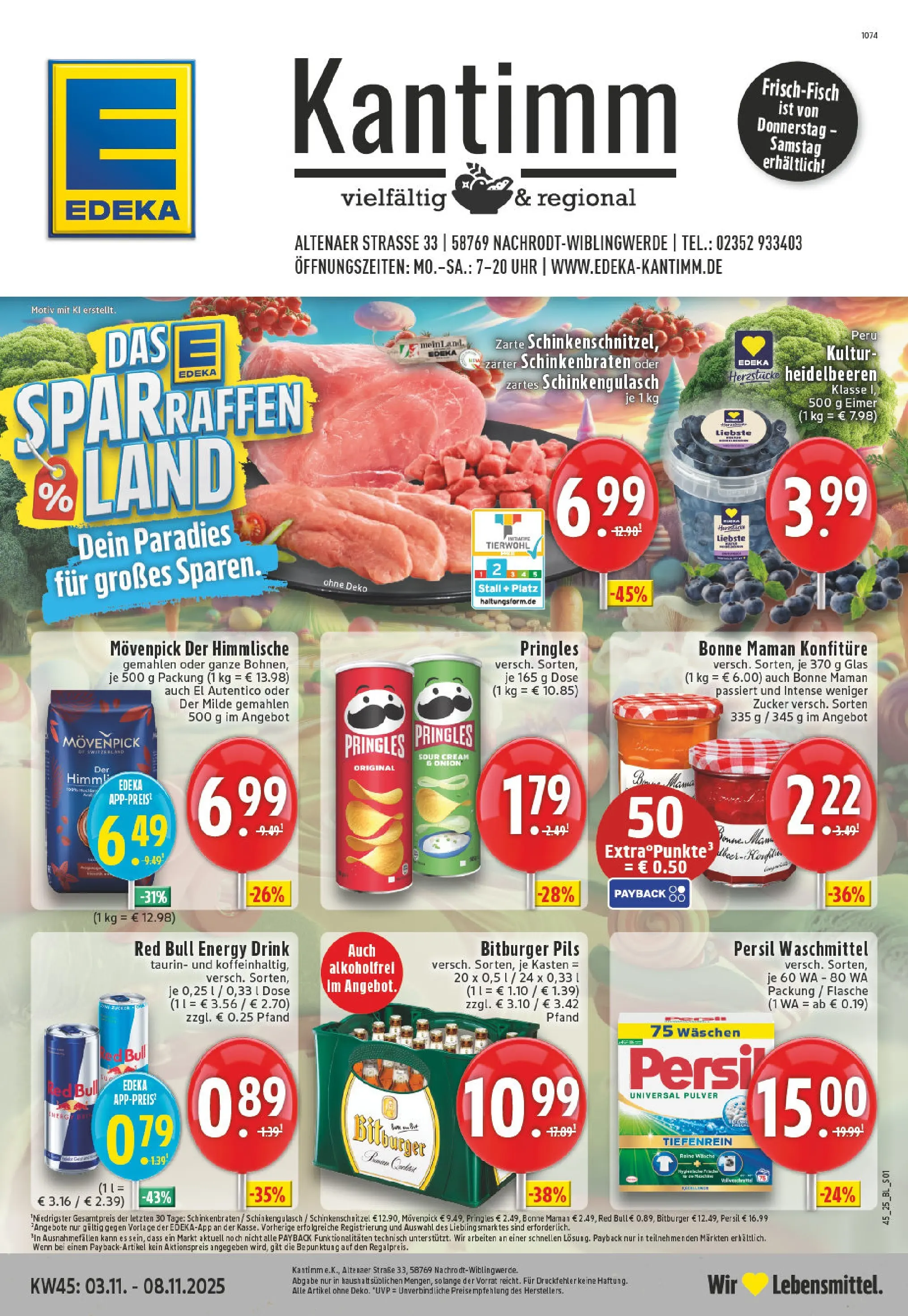 Edeka prospekt Nachrodt - Wilbingwerde	 (ab 02.11.2025) » Angebote Online | Seite: 1 | Produkte: Red bull, Energy, Pils, Zucker