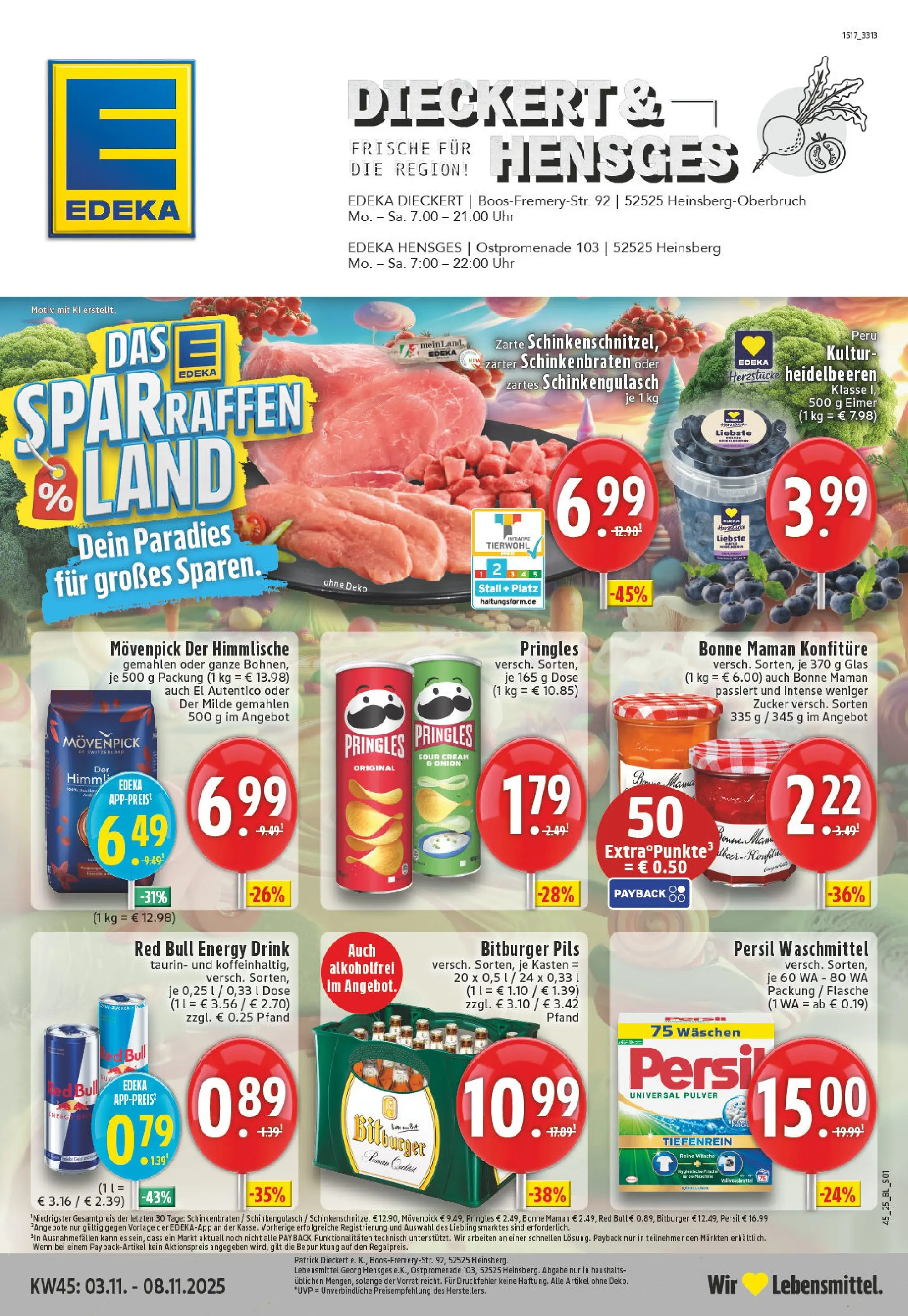 Edeka prospekt Heinsberg	 (ab 02.11.2025) » Angebote Online | Seite: 1 | Produkte: Pils, Pringles, Chips, Persil