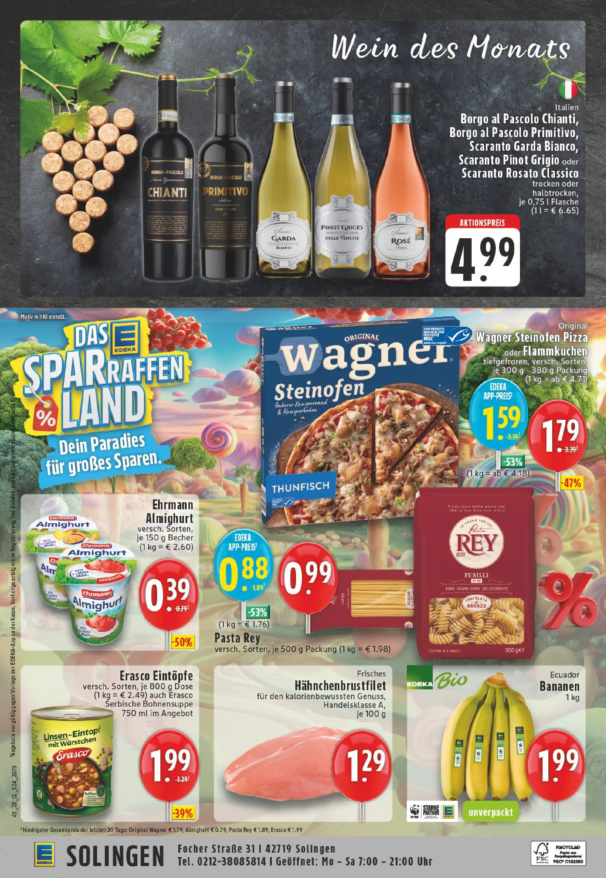 Edeka prospekt Solingen	 (ab 02.11.2025) » Angebote Online | Seite: 24 | Produkte: Thunfisch, Bananen, Pizza, Uhr
