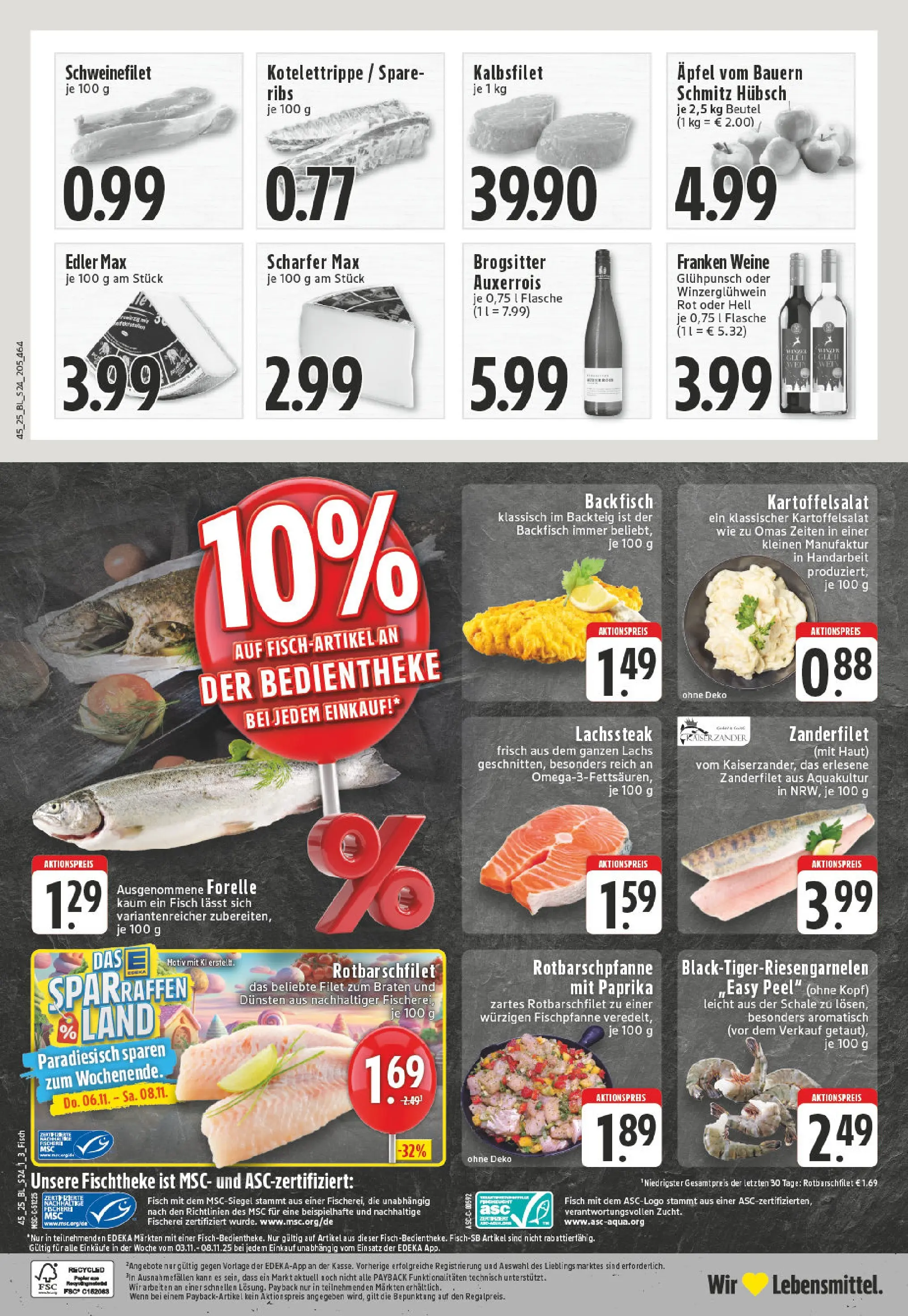 Edeka prospekt Königswinter - Oberpleis	 (ab 02.11.2025) » Angebote Online | Seite: 24 | Produkte: Äpfel, Schweinefilet, Lachs, Steak