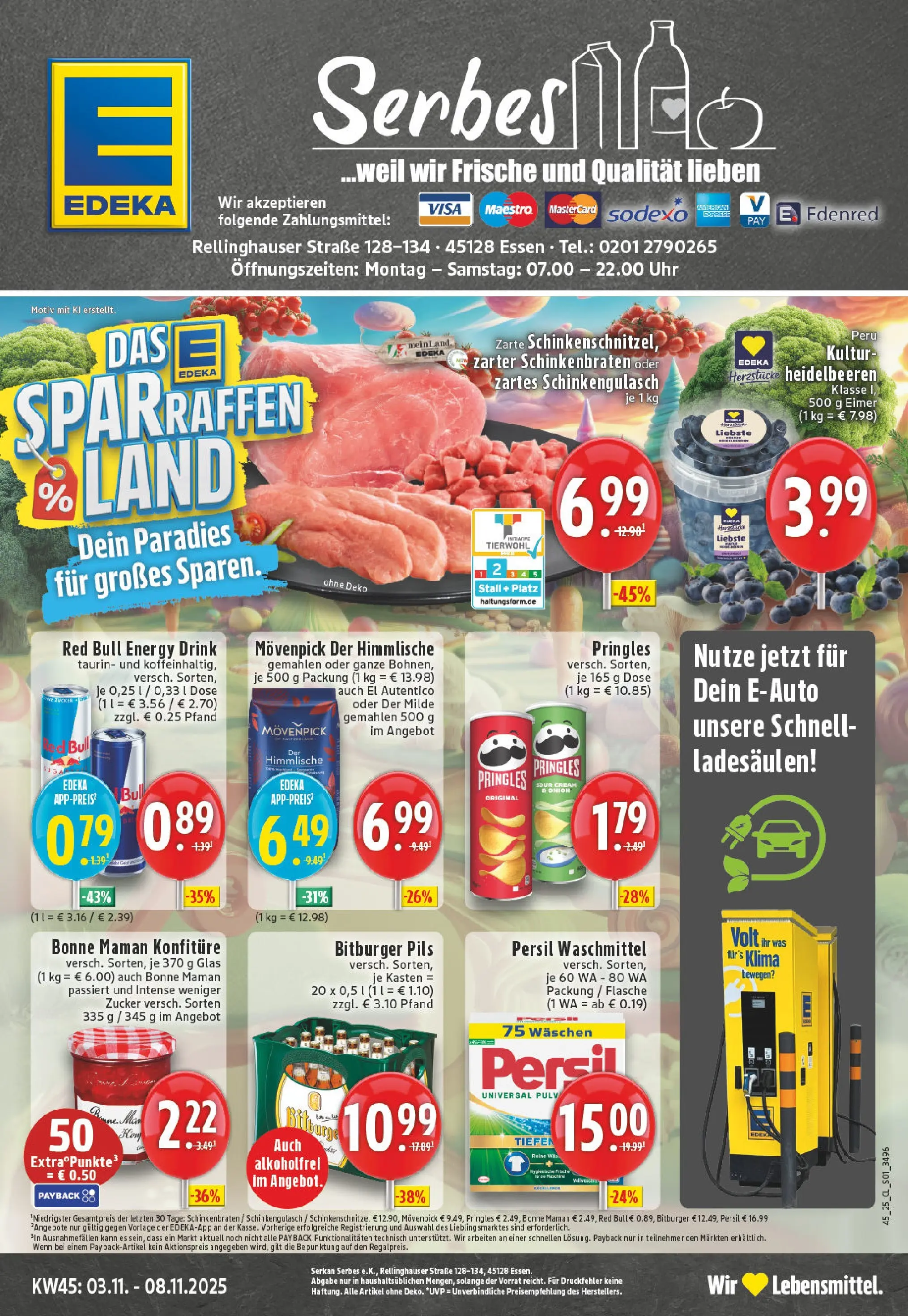 Edeka prospekt Essen	 (ab 03.11.2025) » Angebote Online | Seite: 1 | Produkte: Energy, Pringles, Bonne maman, Persil